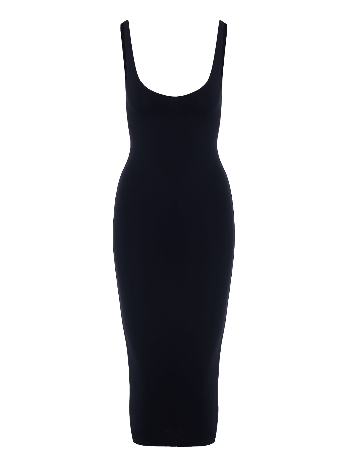 Naked Wardrobe mesh insert maxi dress in black