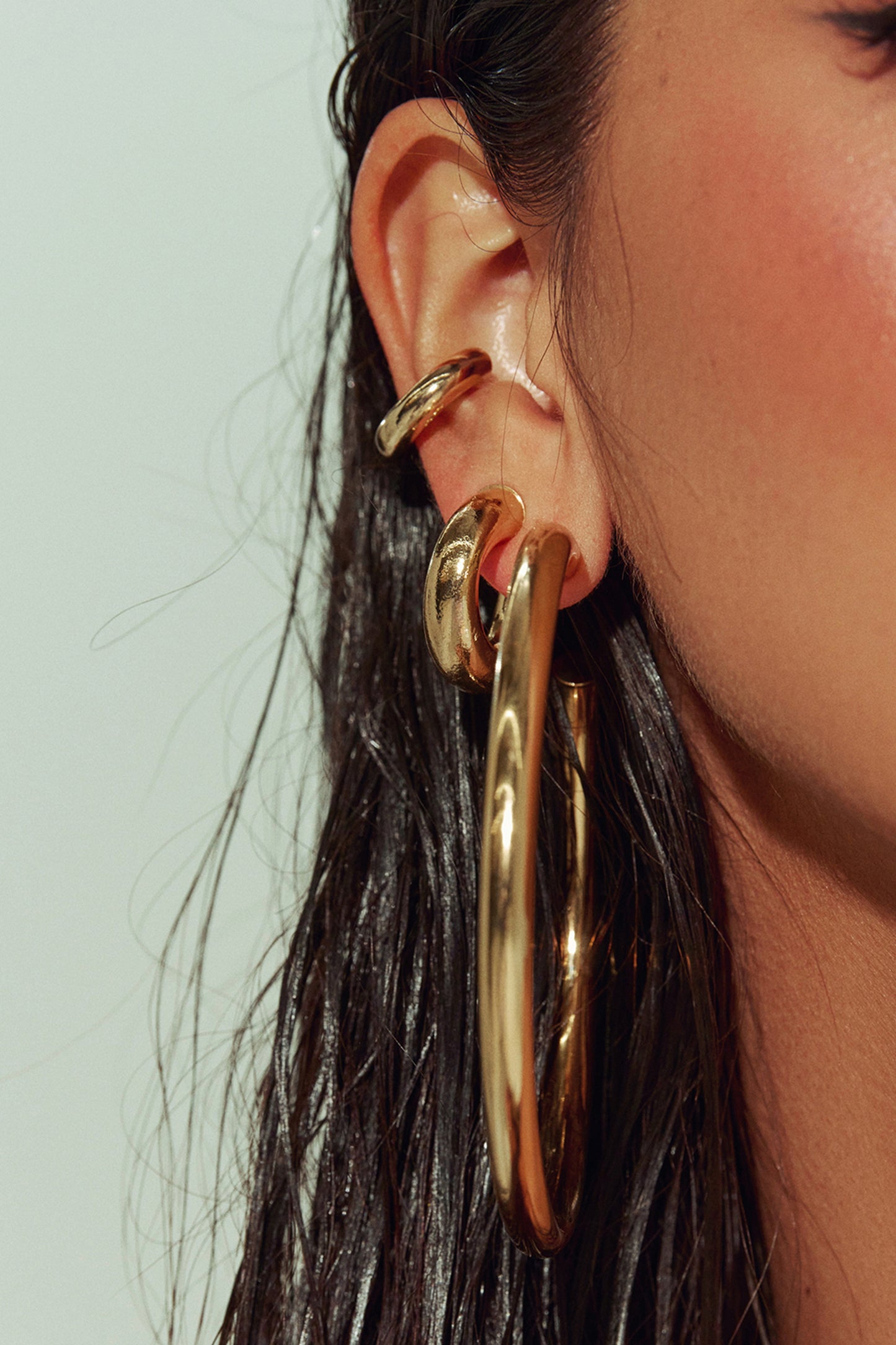 Gold Large Hoops