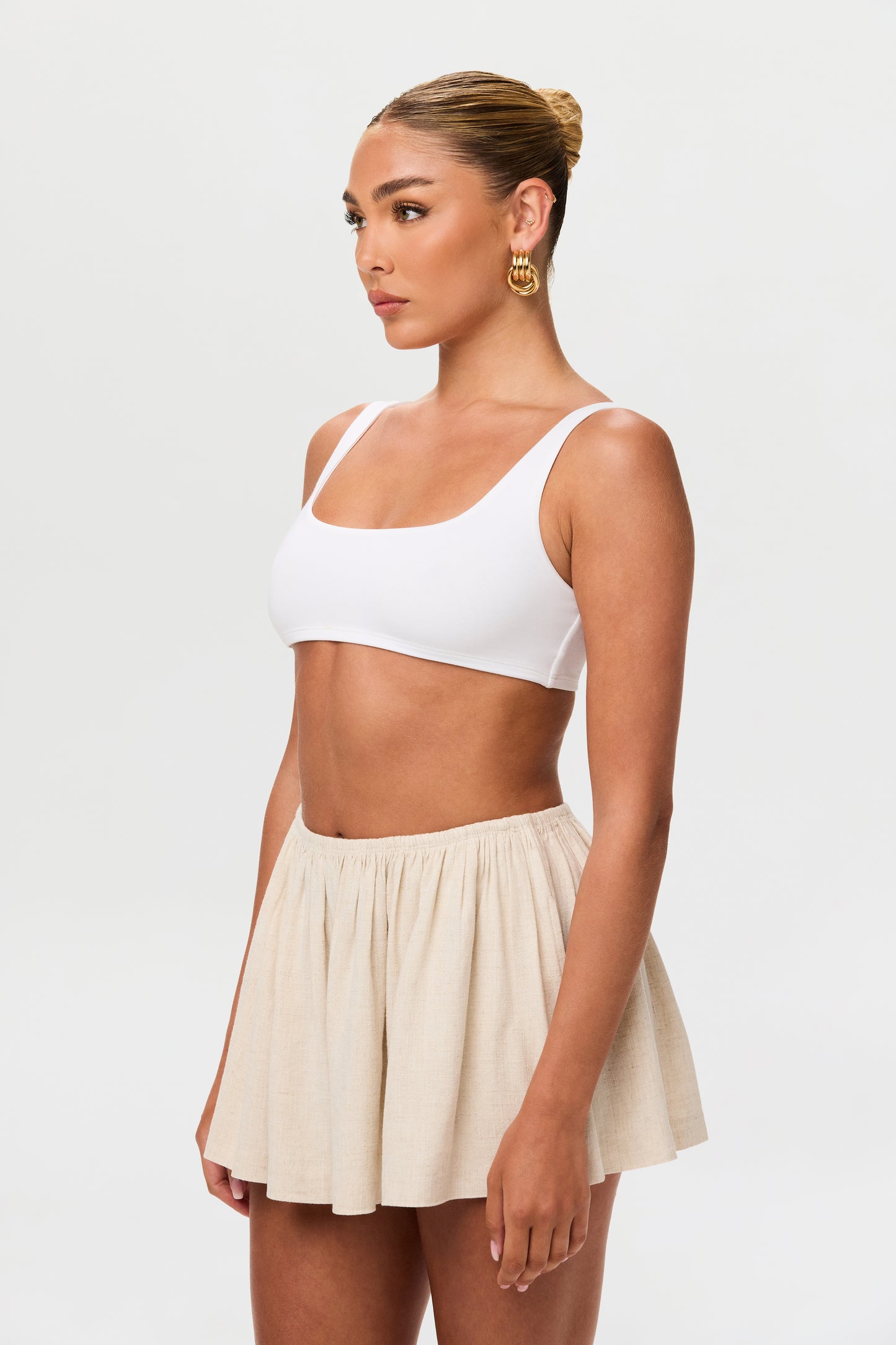 Linen Pleated Shorts