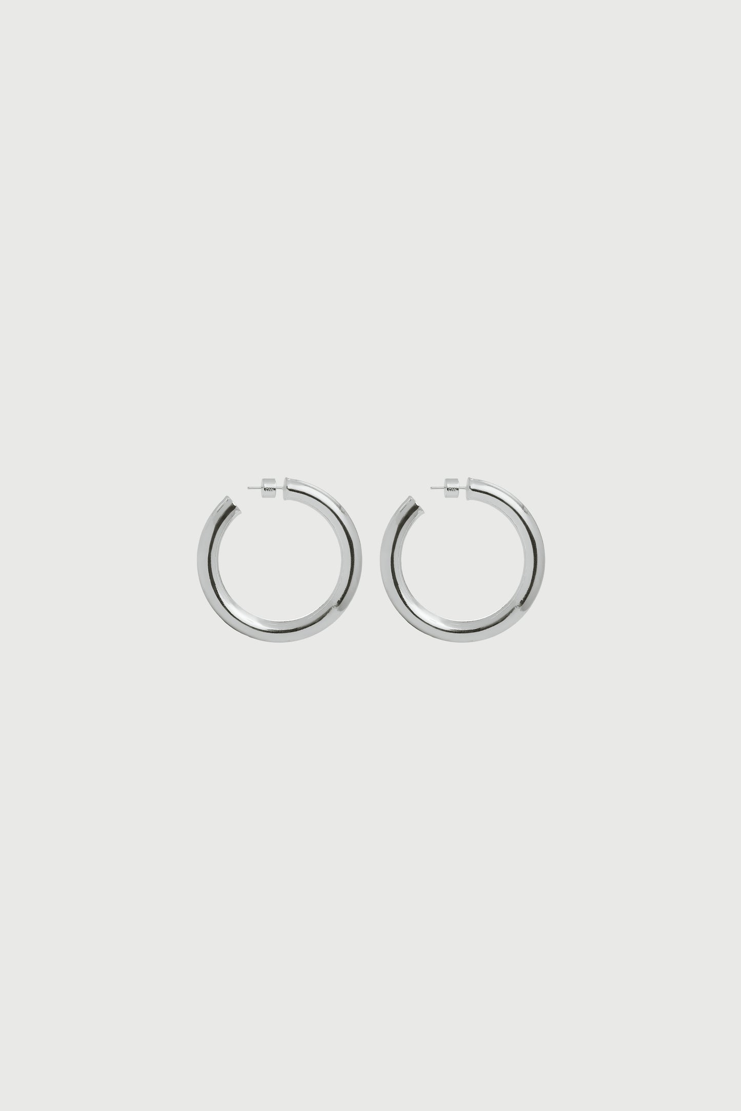Silver Medium Hoops