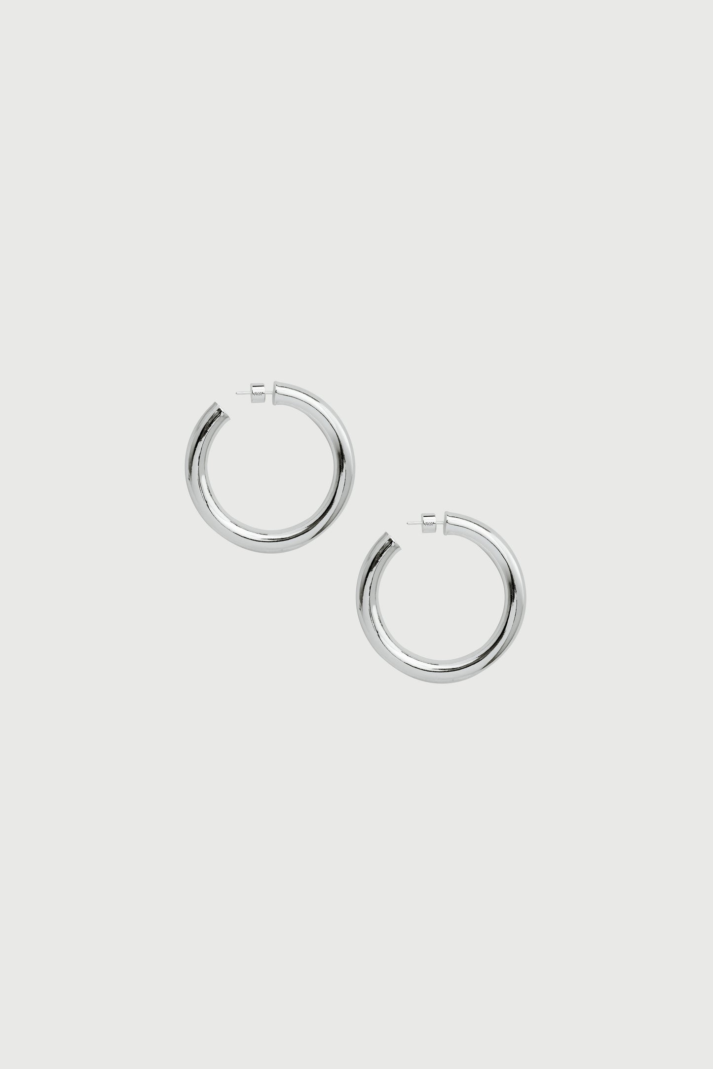 Silver Medium Hoops