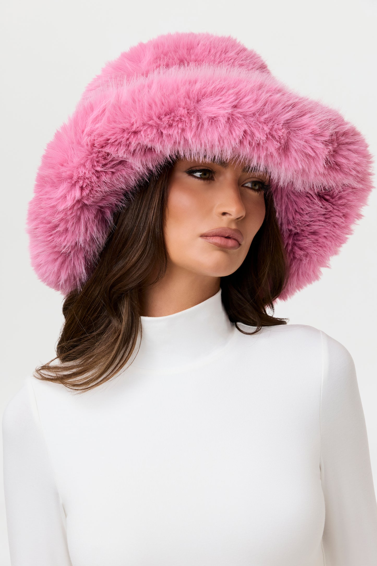 Faux Fur Oversized Bucket Hat