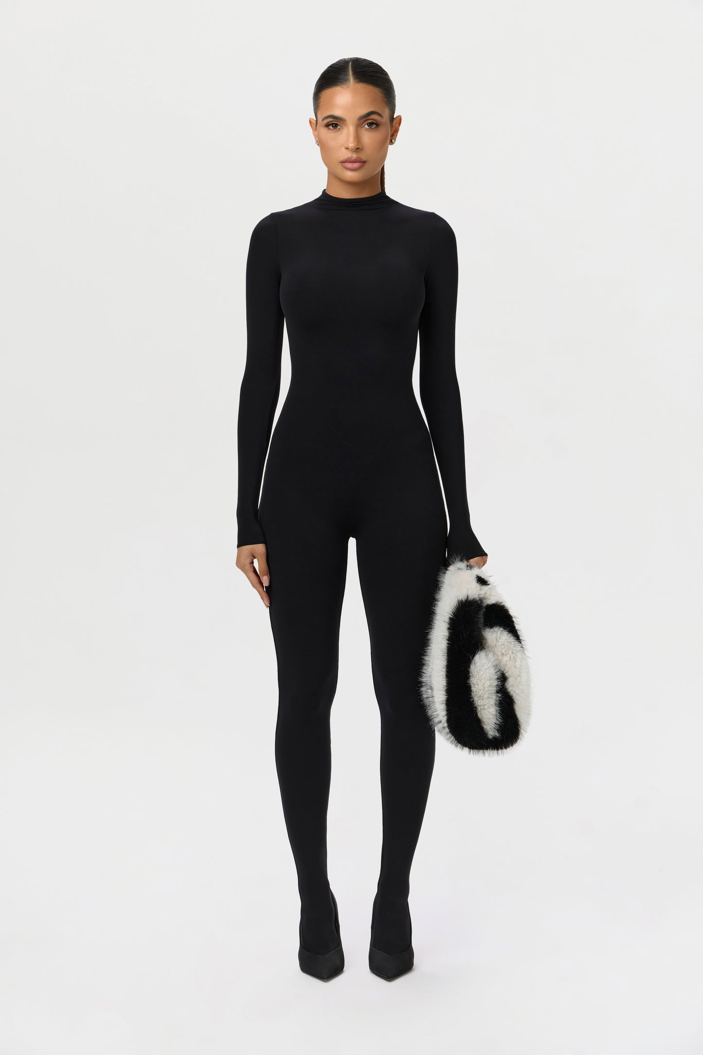 Faux Fur Animal Print Purse