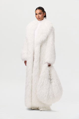 Faux Fur Plush Long Coat