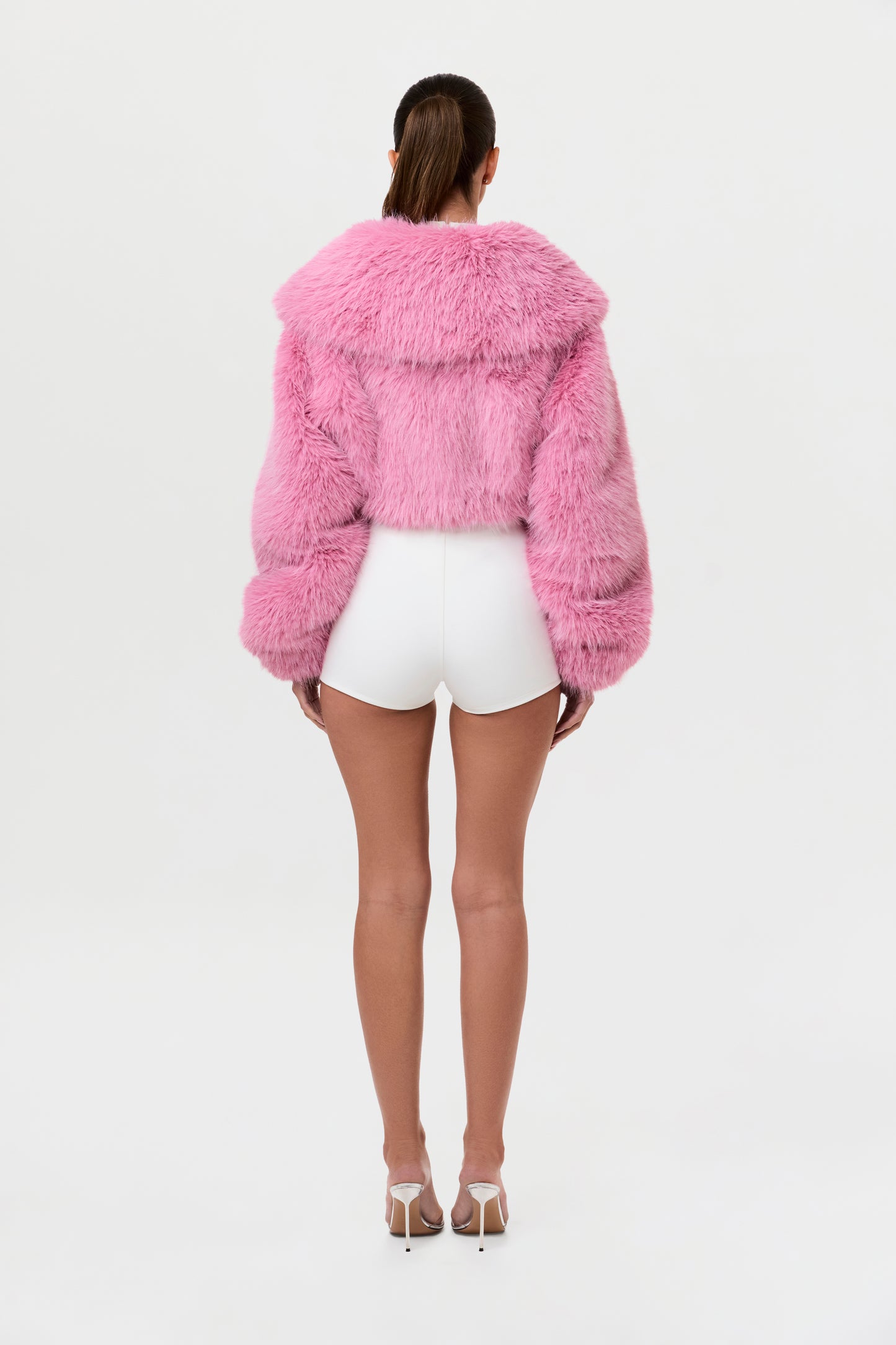 Faux Fur Plush Cropped Jacket