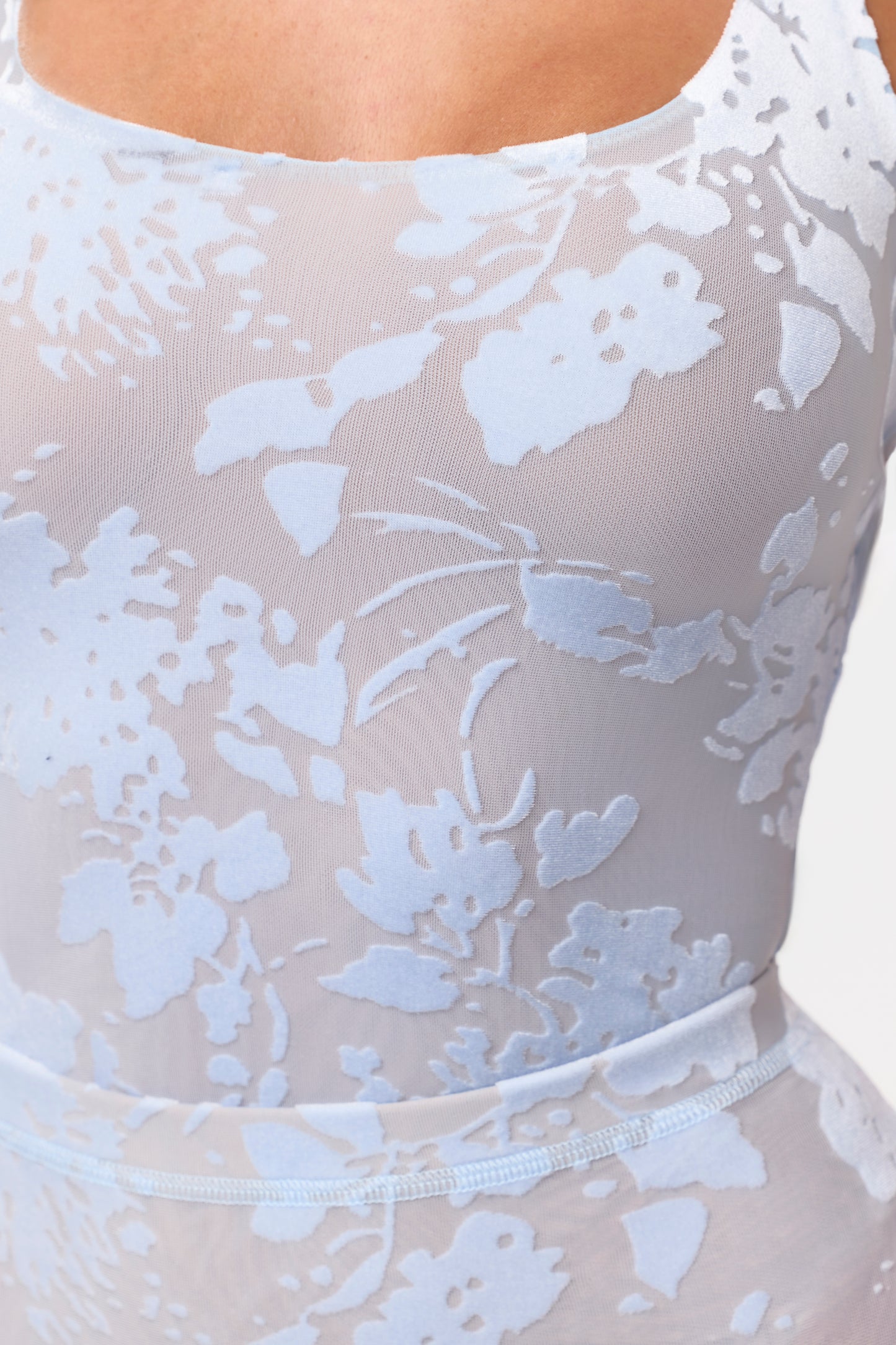 Burnout Print Racerback Bodysuit