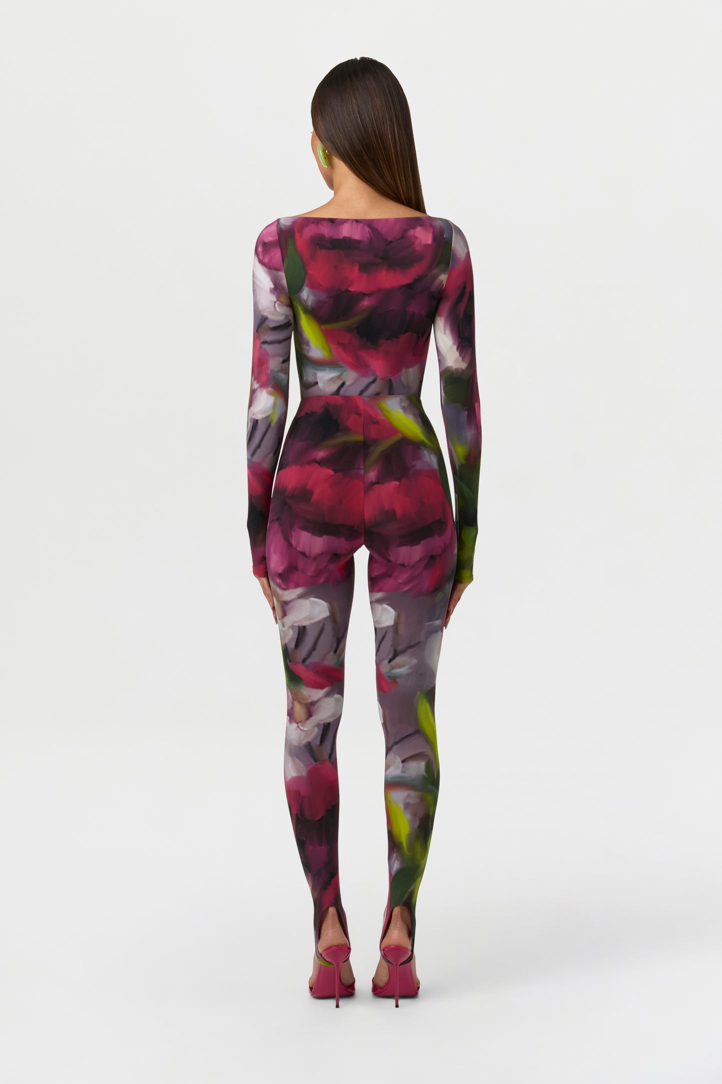 Baroque Bloom Naked Print Stirrup Leggings Petite