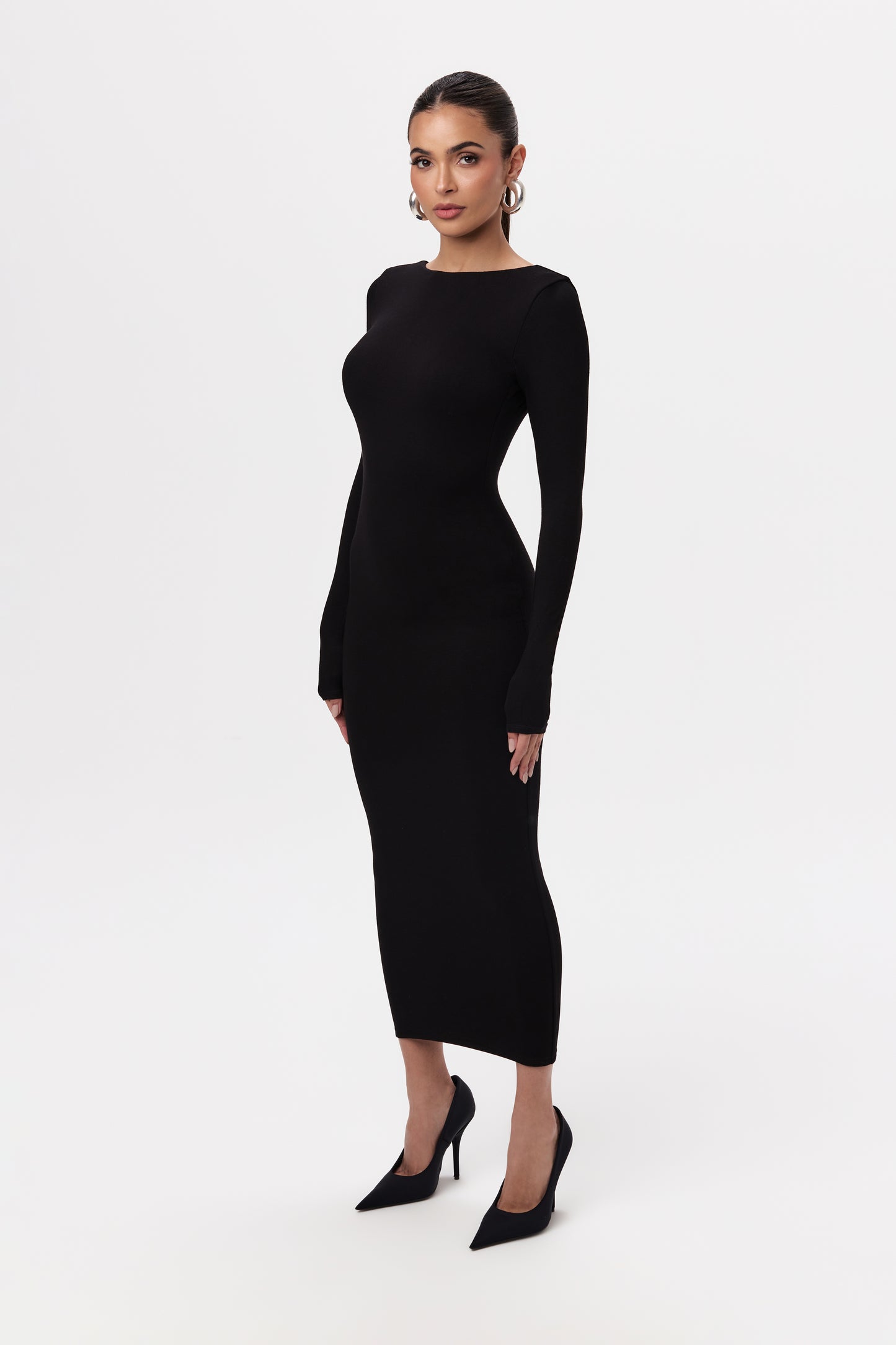 NW Open Back Midi Dress
