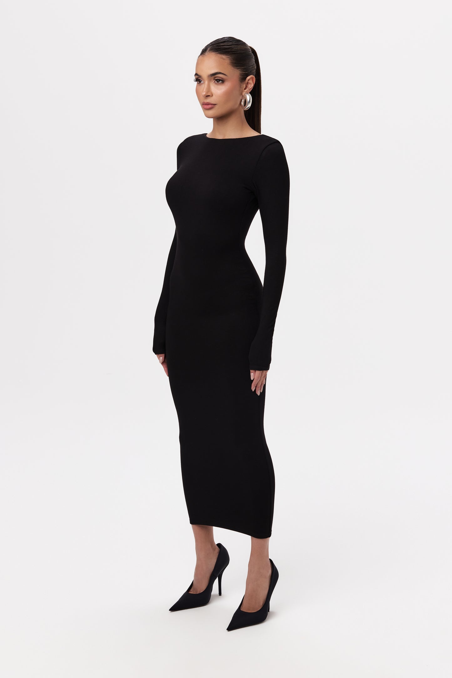 NW Open Back Midi Dress