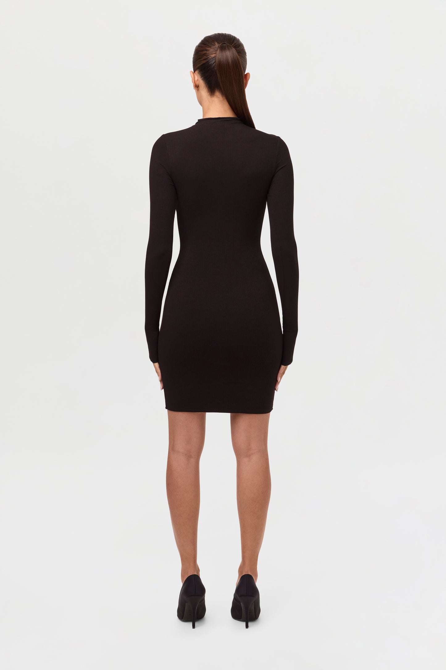 the ribbed mini dress