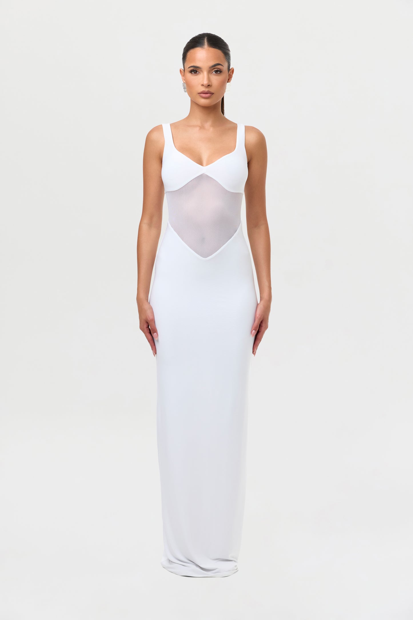 Hourglass Mesh Contrast Dress