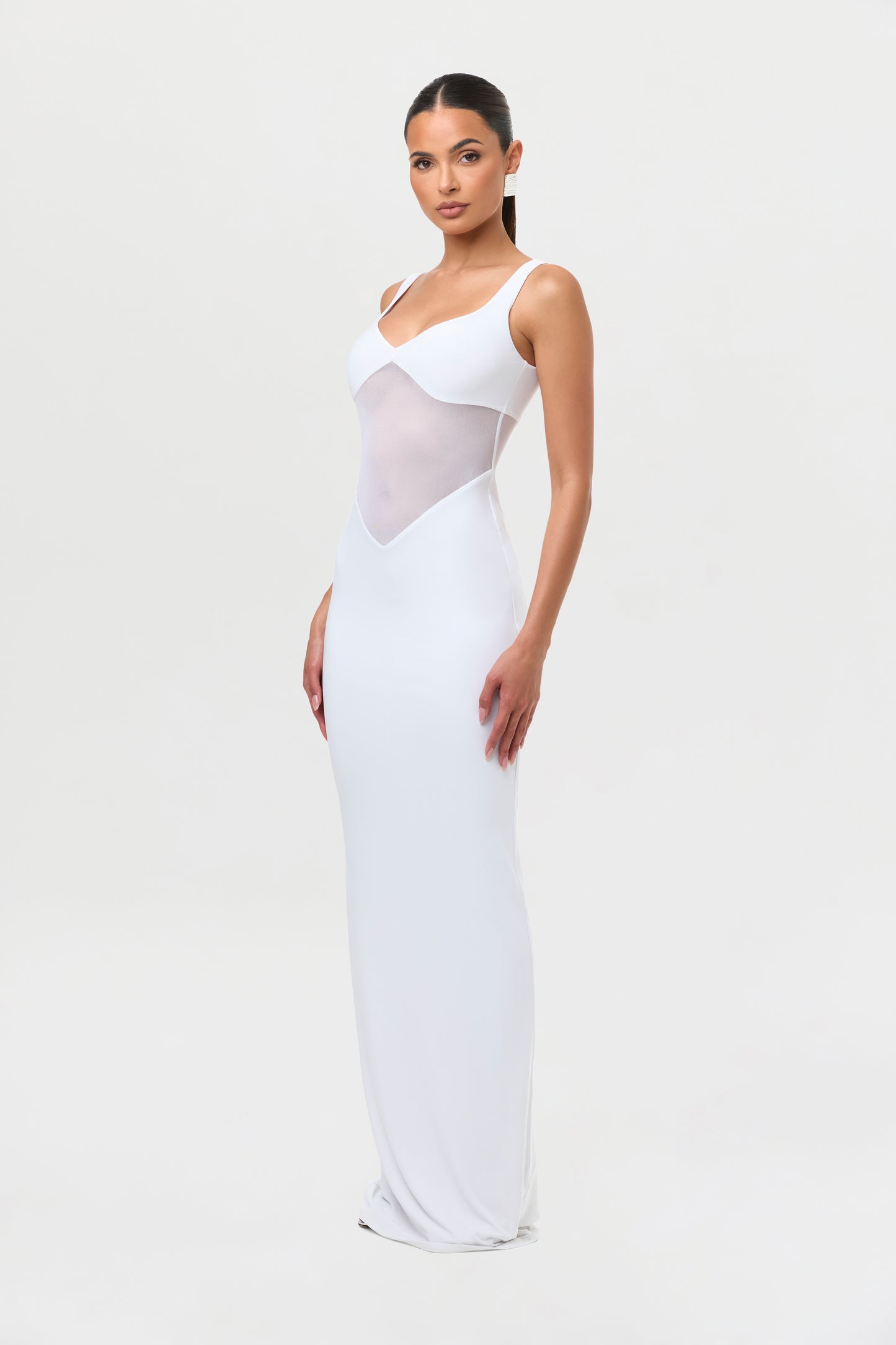 Hourglass Mesh Contrast Dress