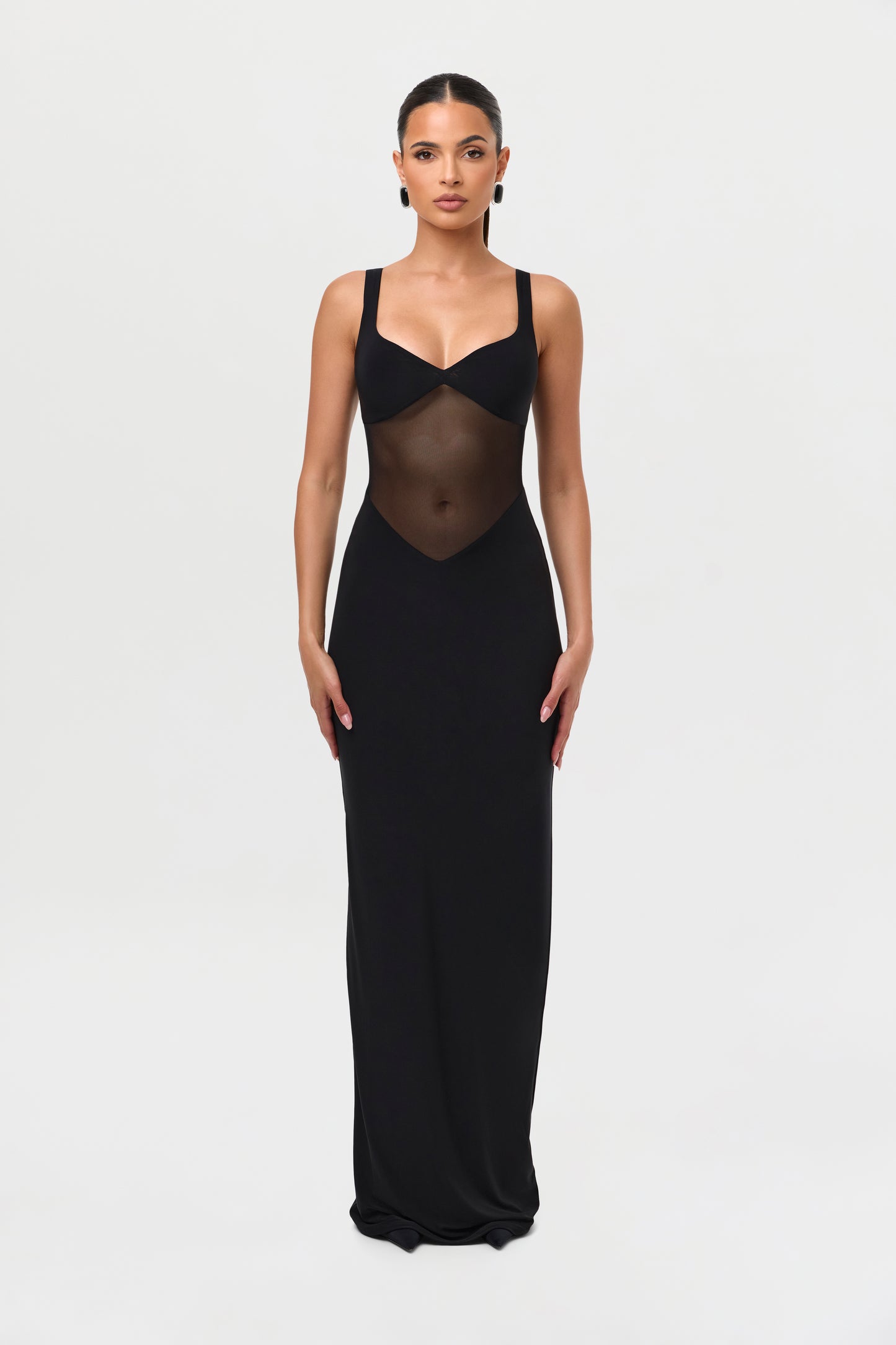 Hourglass Mesh Contrast Dress