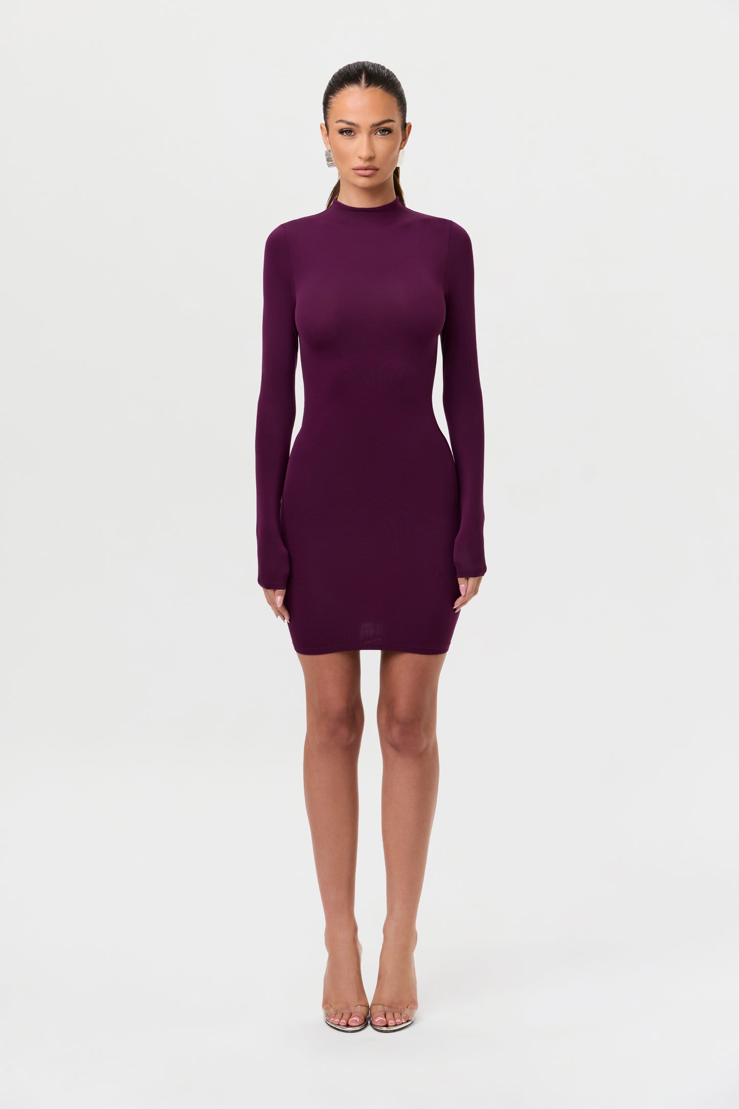 Naked Mock Neck Mini Dress