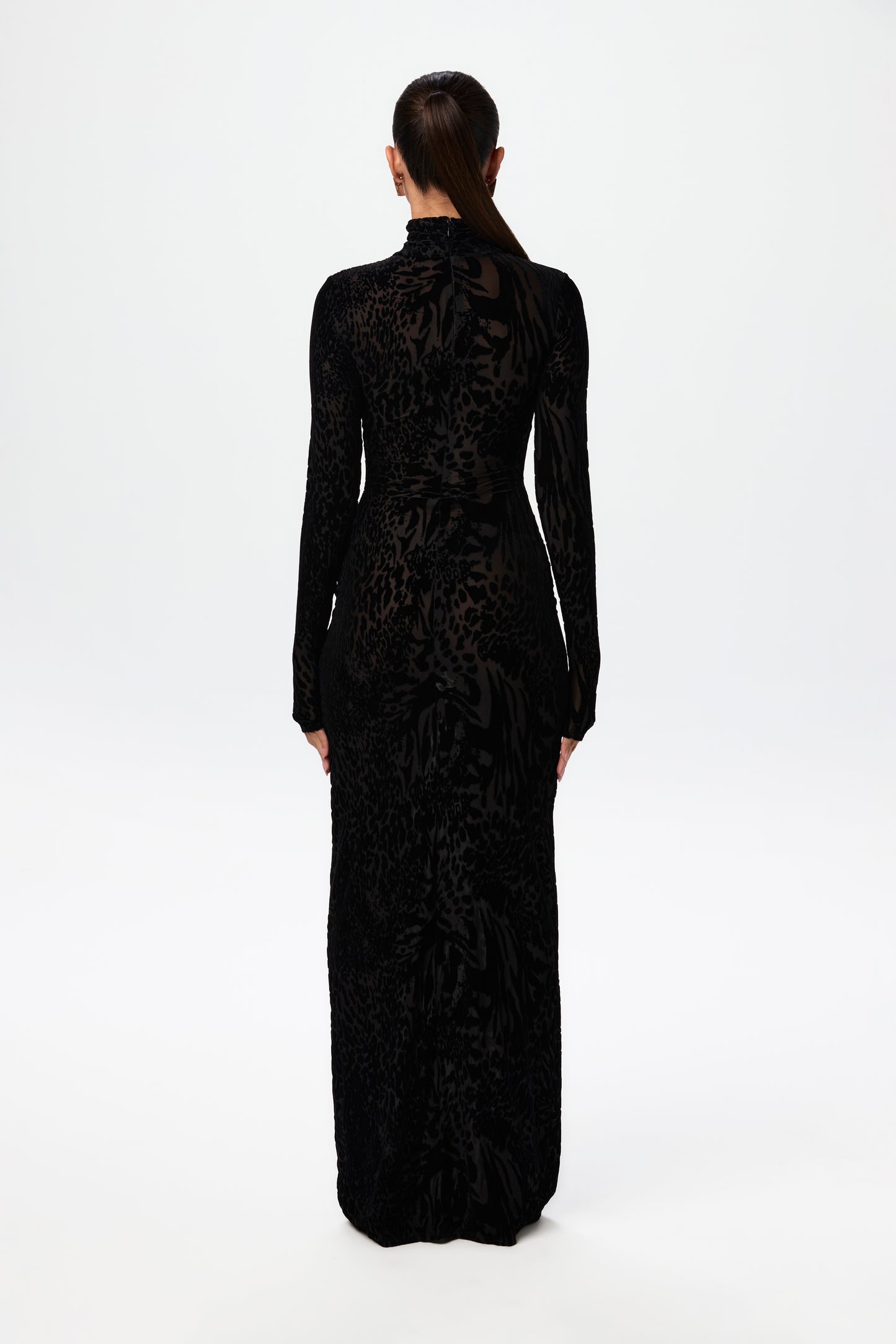 Burnout Longsleeve Maxi Dress