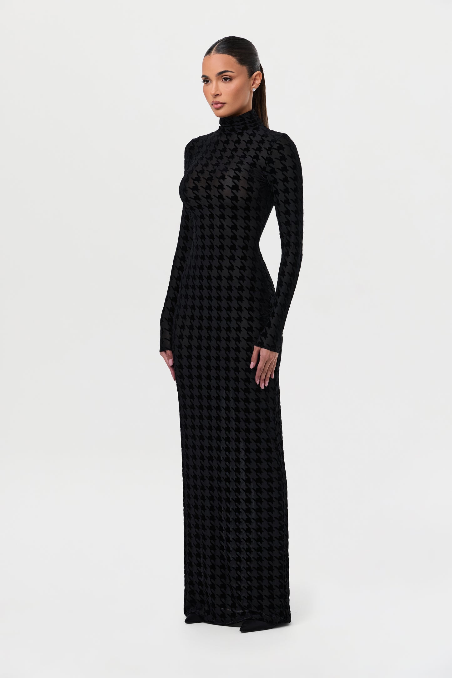 Burnout Longsleeve Maxi Dress
