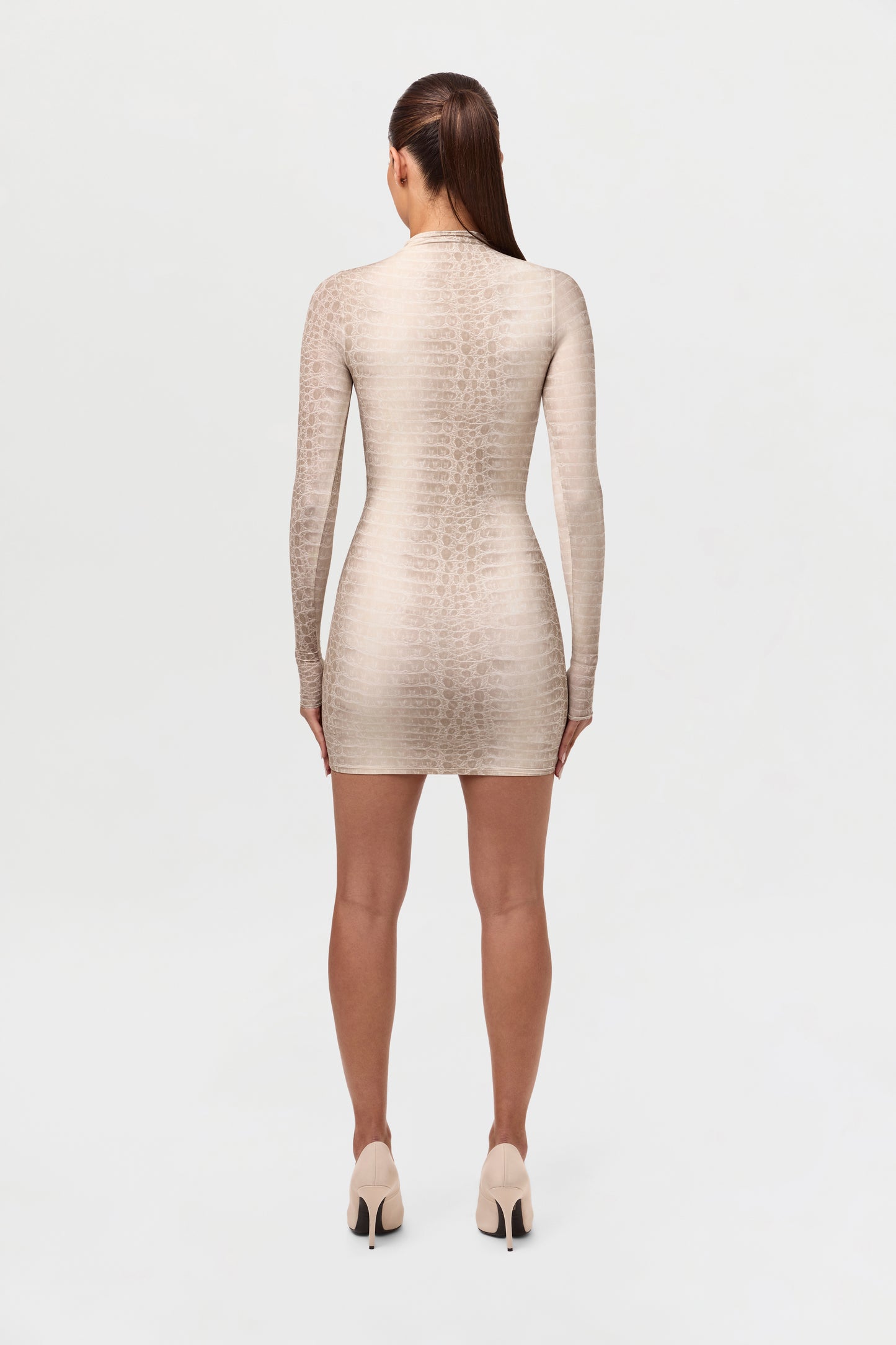 Naked Print Mini Dress