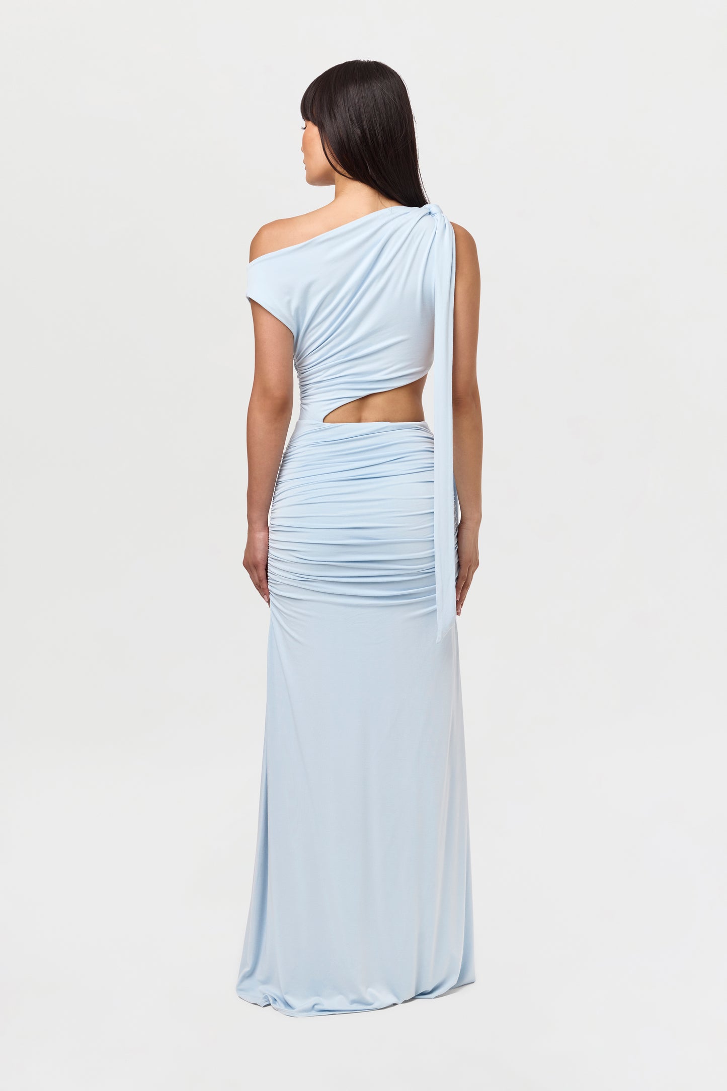 Smooth Off-Shoulder Asymmetric Dress