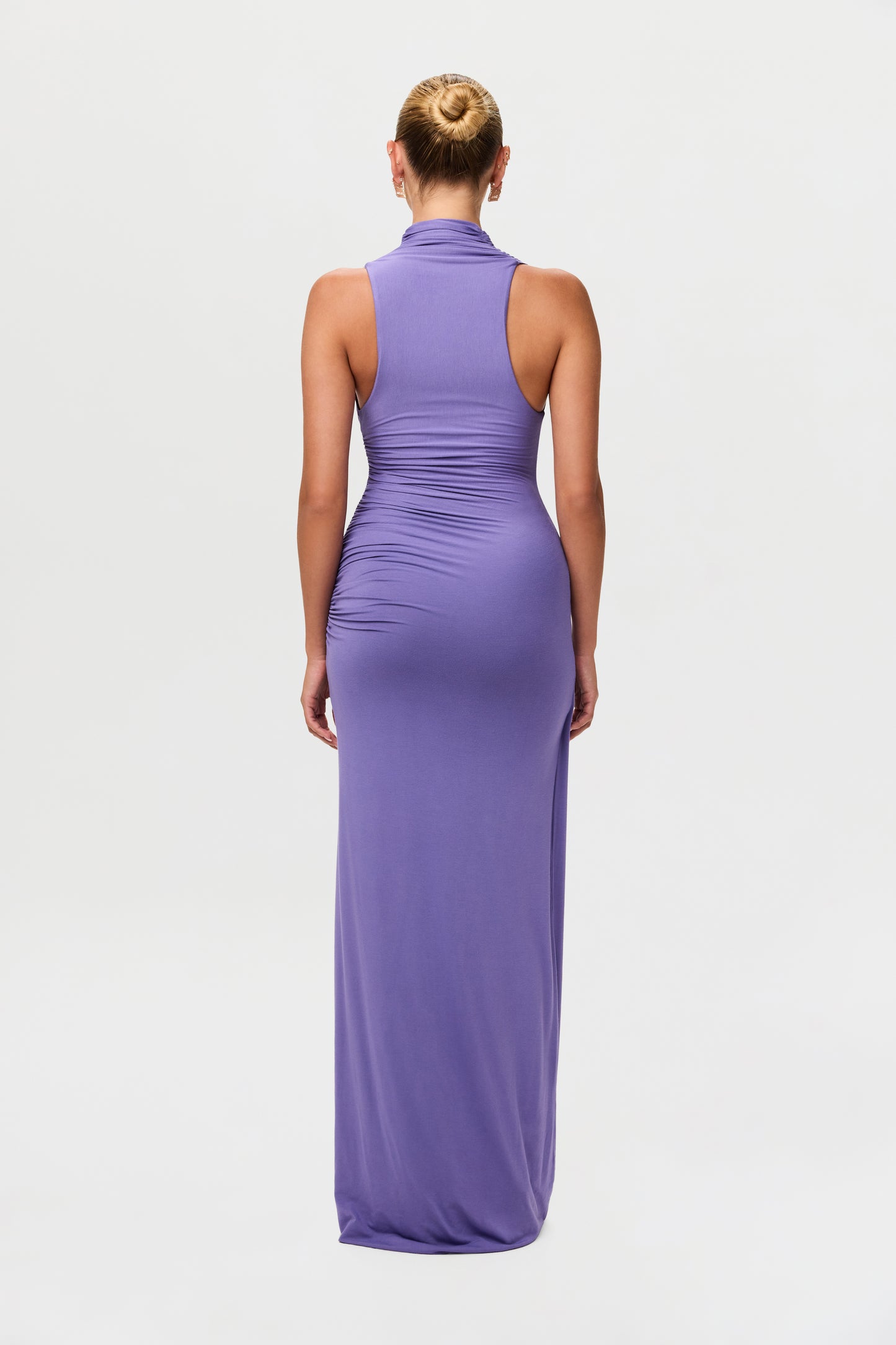 Smooth Sleeveless Overlay Maxi Dress