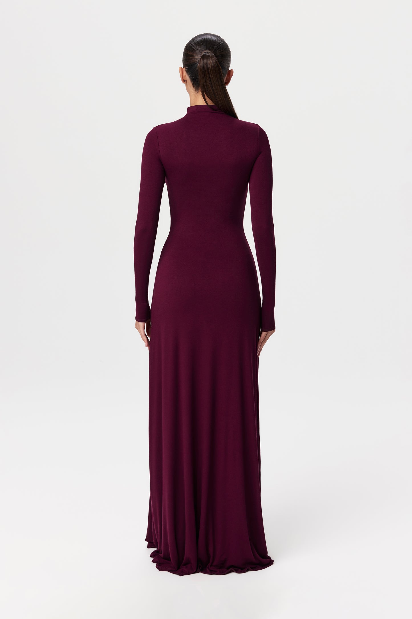 NW Mock Neck Long Sleeve Maxi Dress