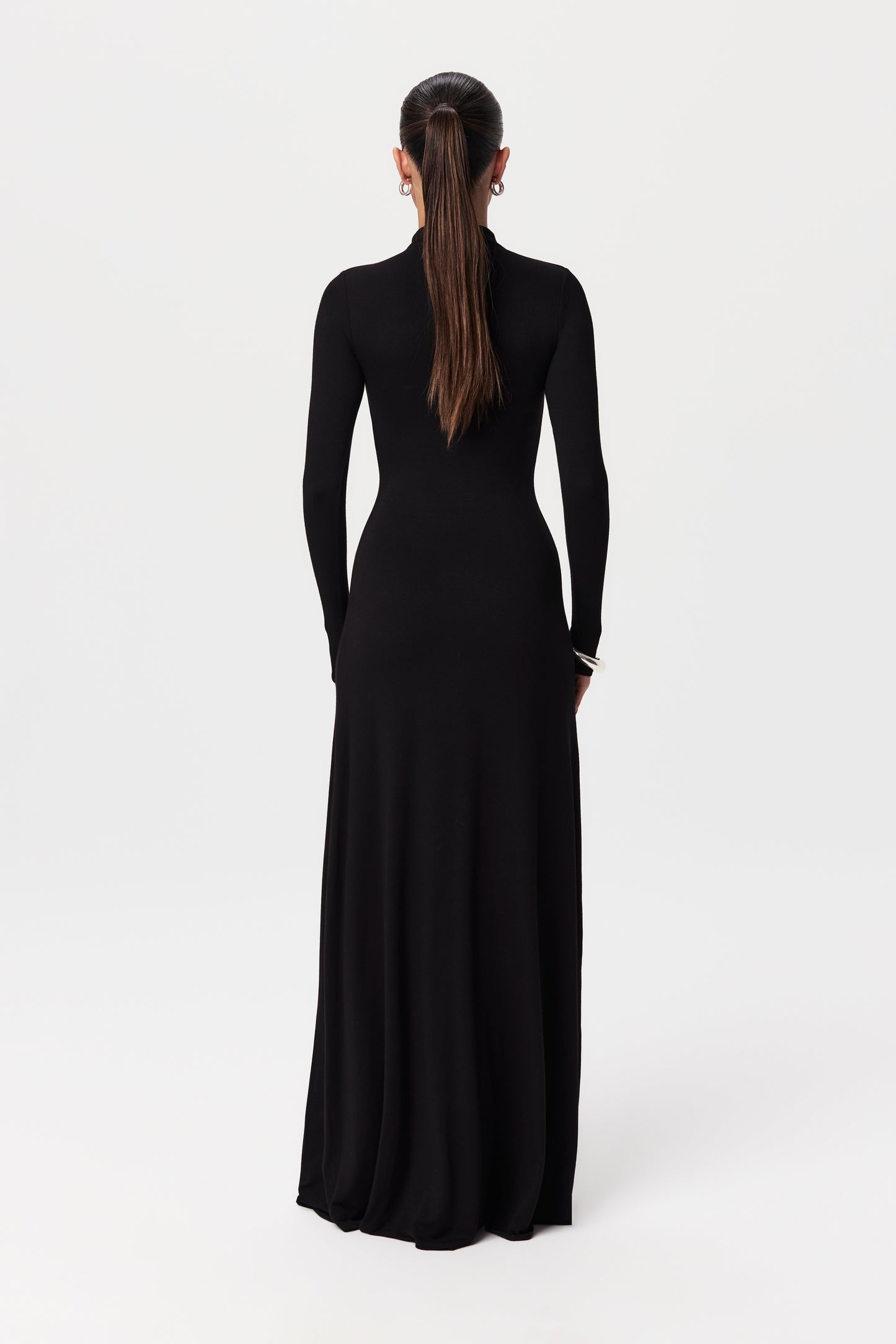 NW Mock Neck Long Sleeve Maxi Dress