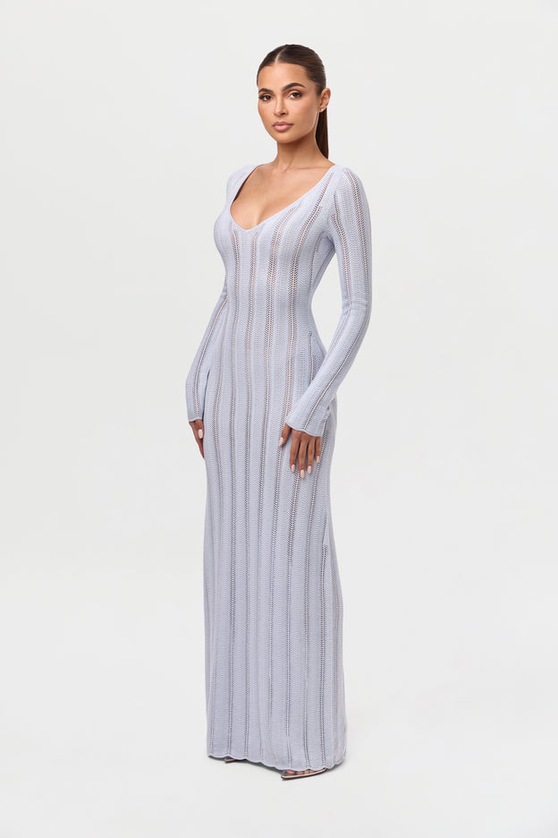 Knit V-Neck Maxi Dress