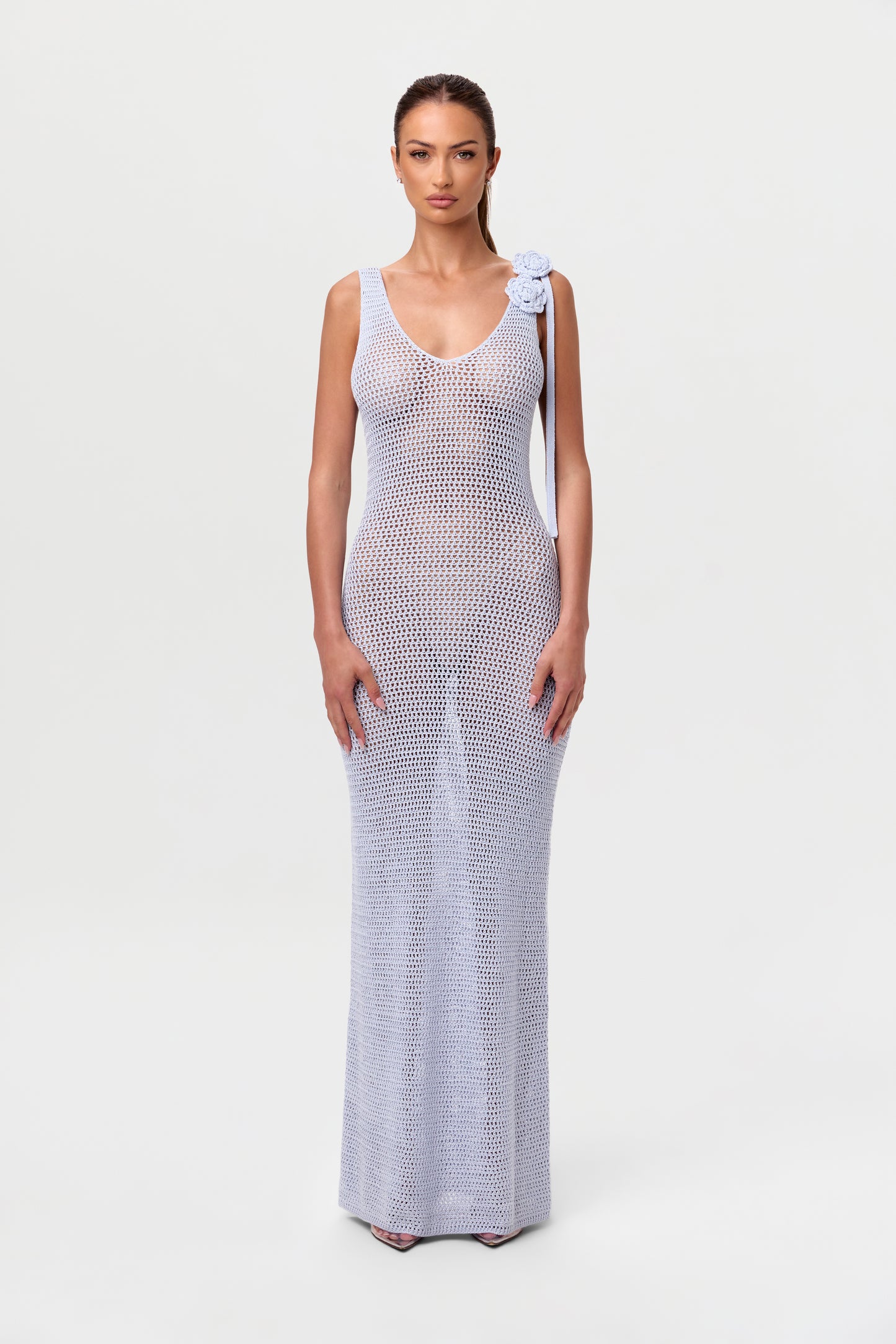 Crochet Floral Maxi Dress