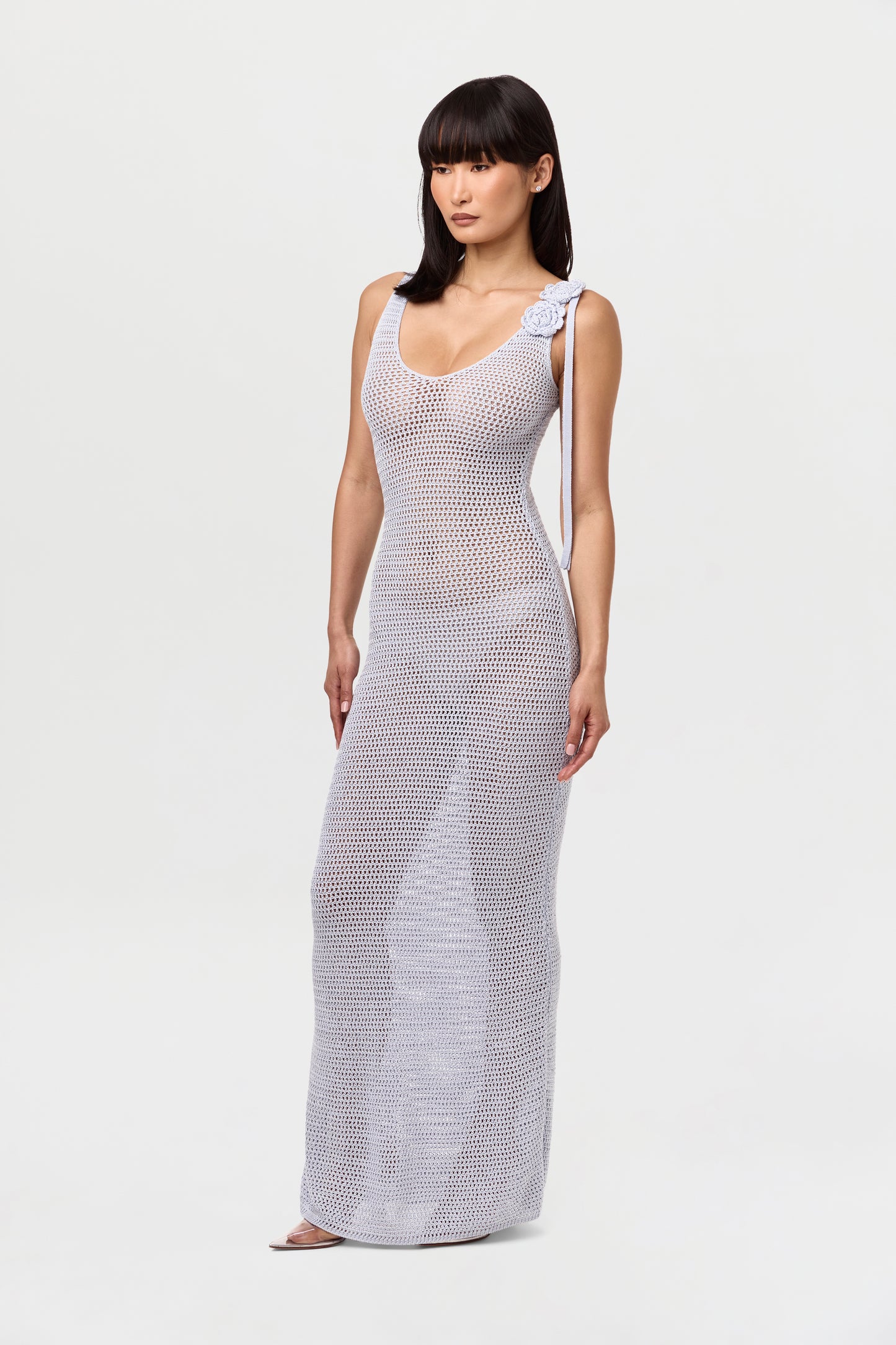Crochet Floral Maxi Dress