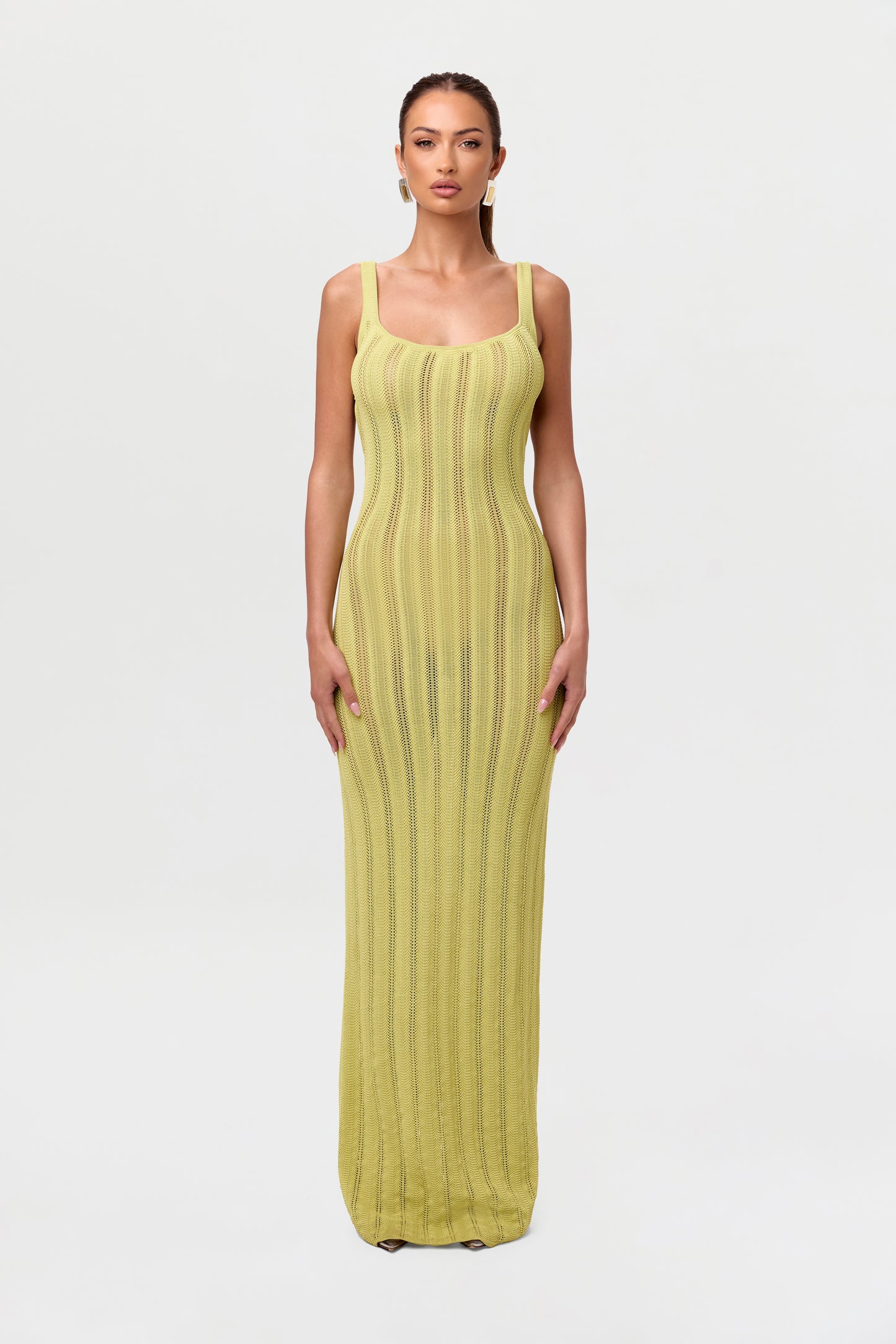 Knit Open Back Maxi Dress