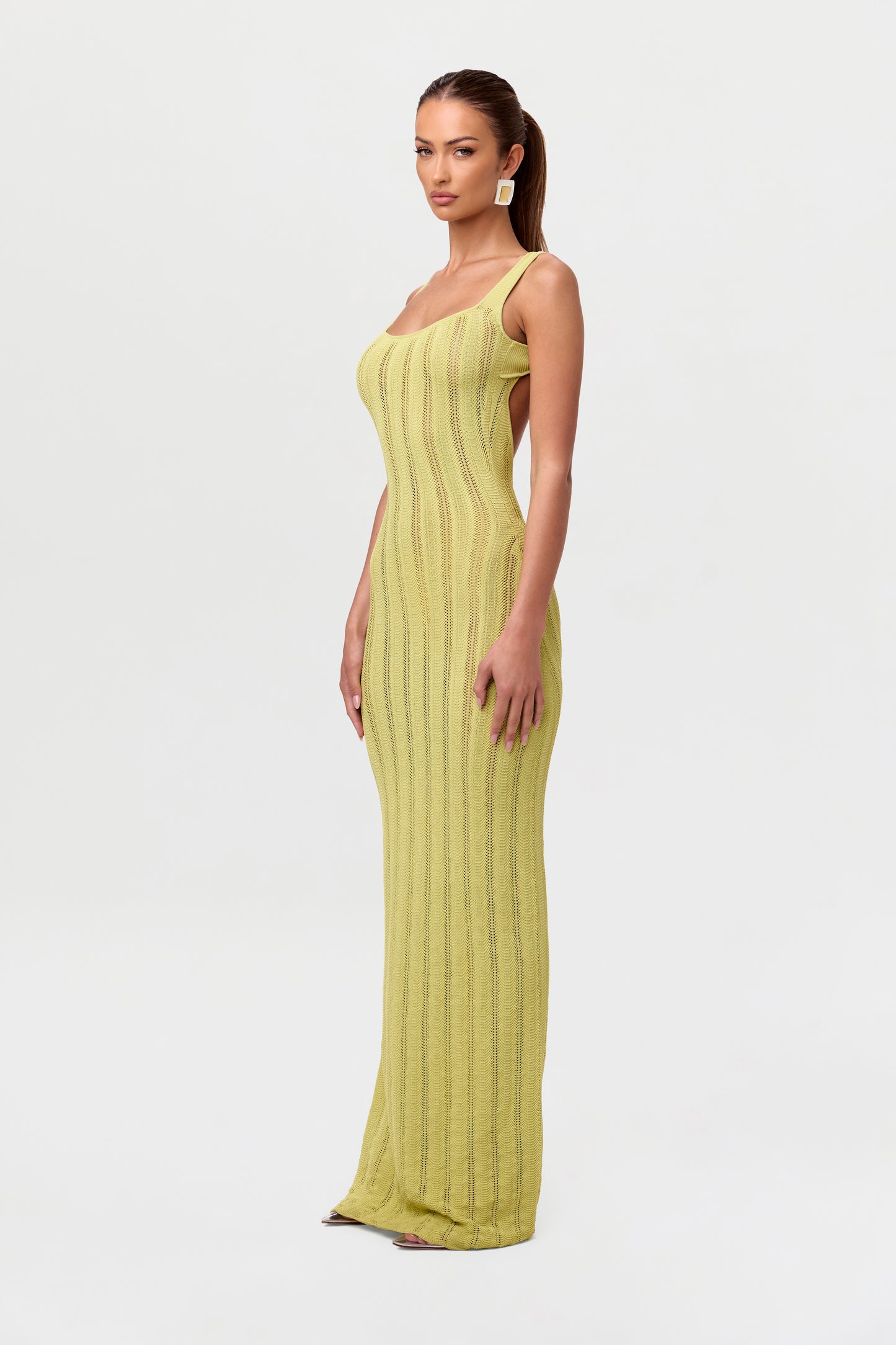Knit Open Back Maxi Dress