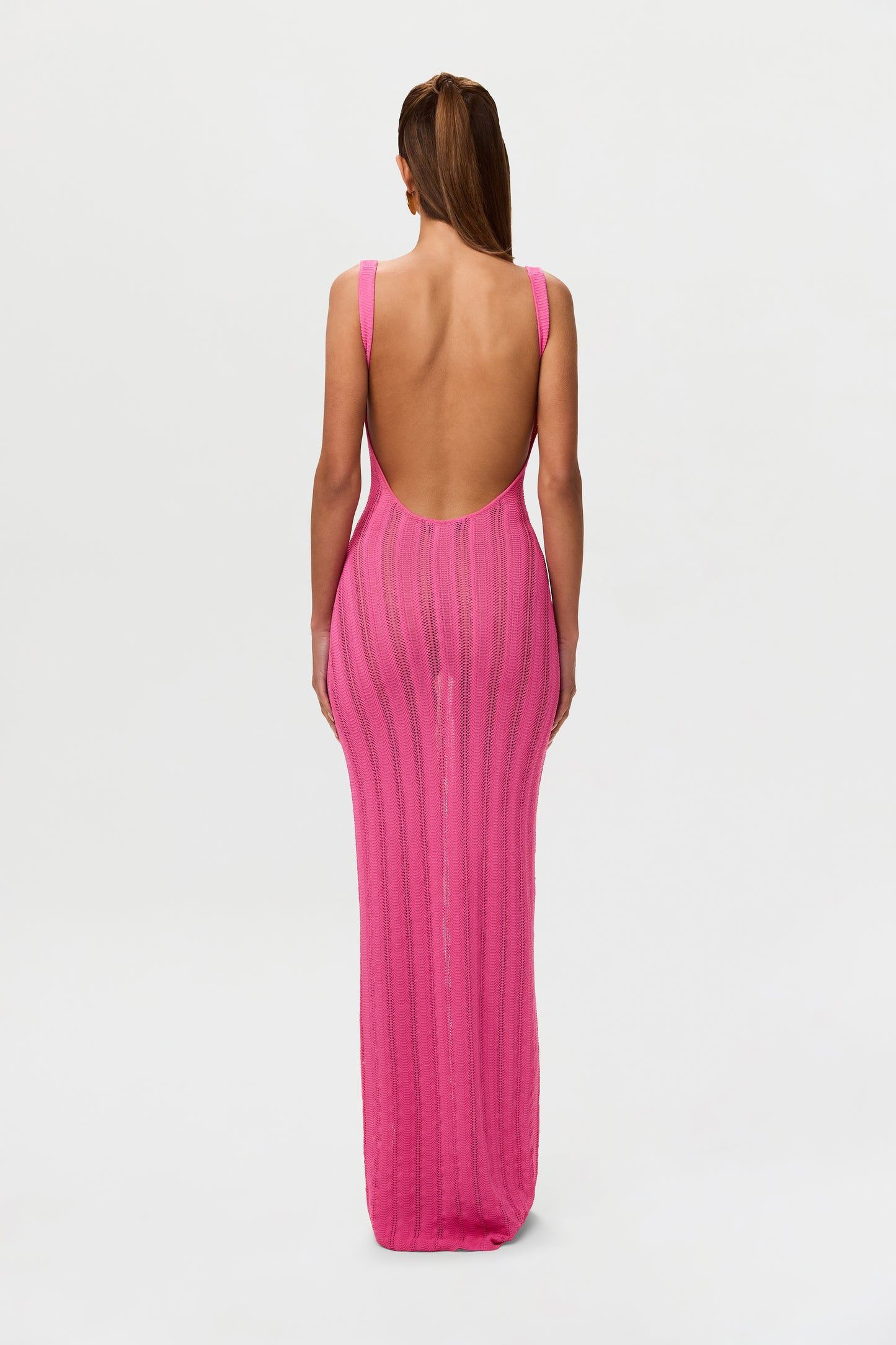 Knit Open Back Maxi Dress