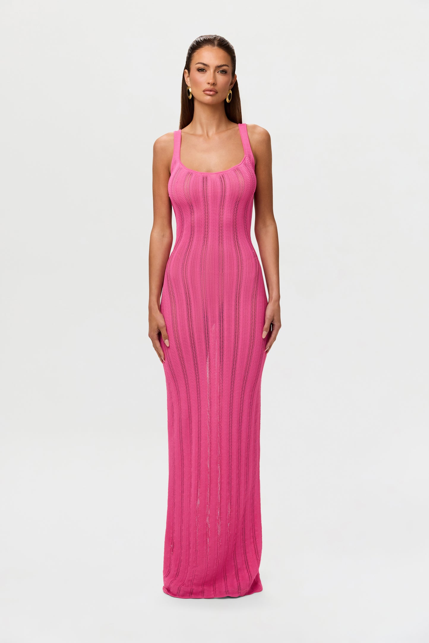 Knit Open Back Maxi Dress