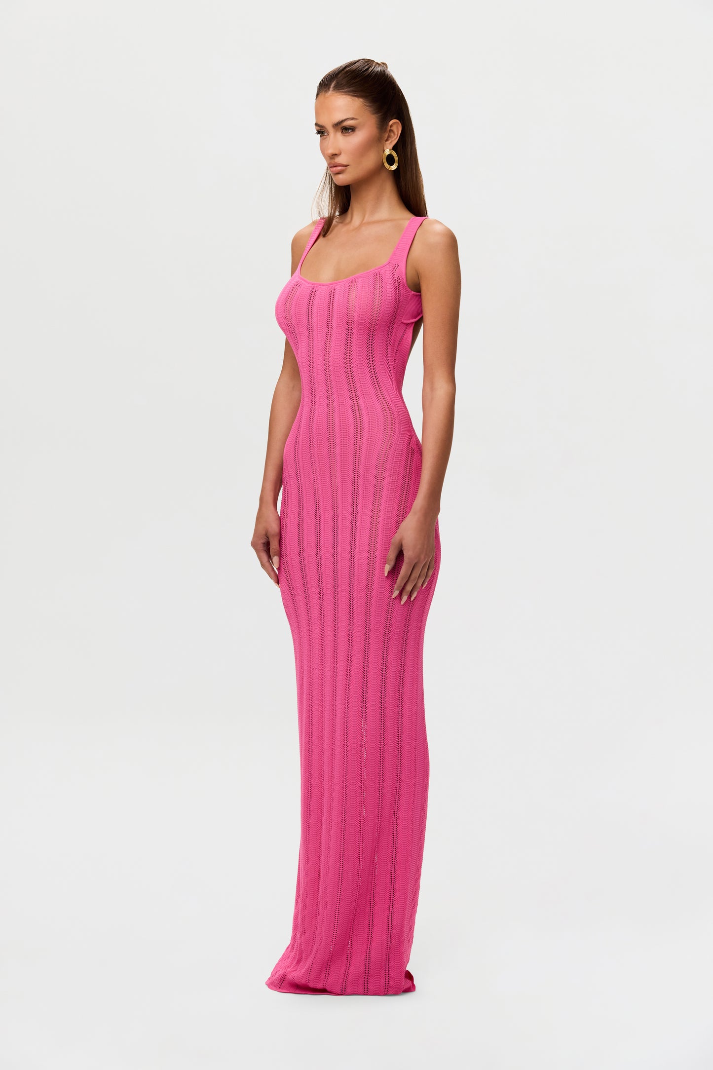 Knit Open Back Maxi Dress