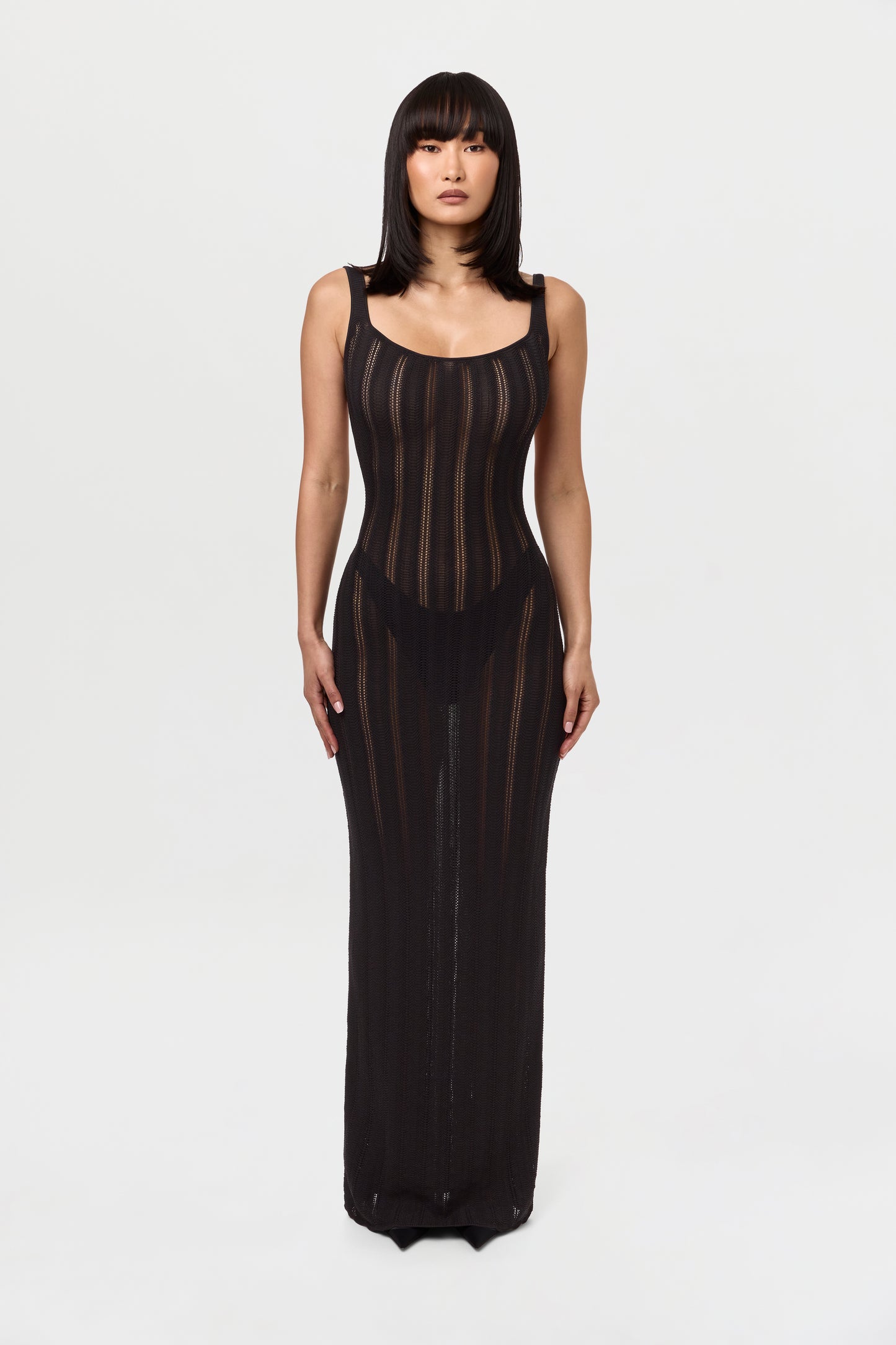 Knit Open Back Maxi Dress