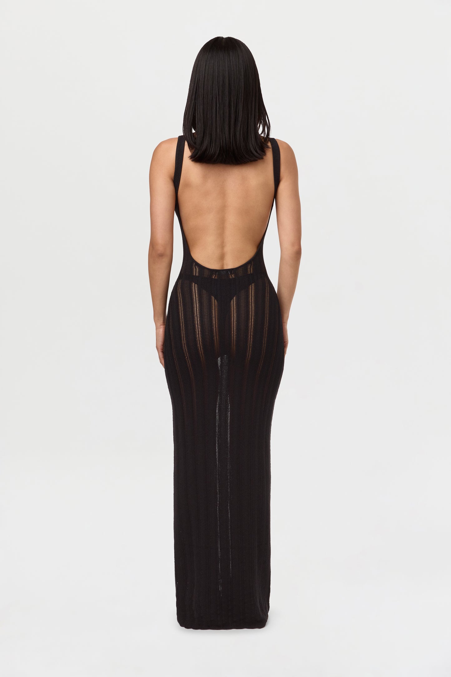 Knit Open Back Maxi Dress