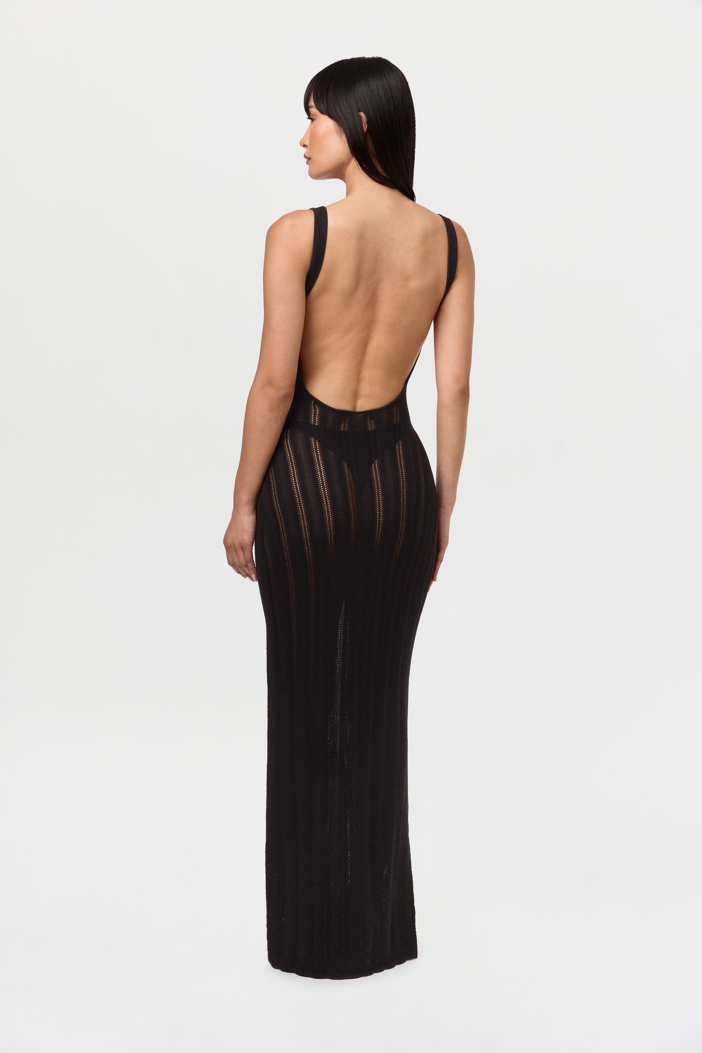 Knit Open Back Maxi Dress