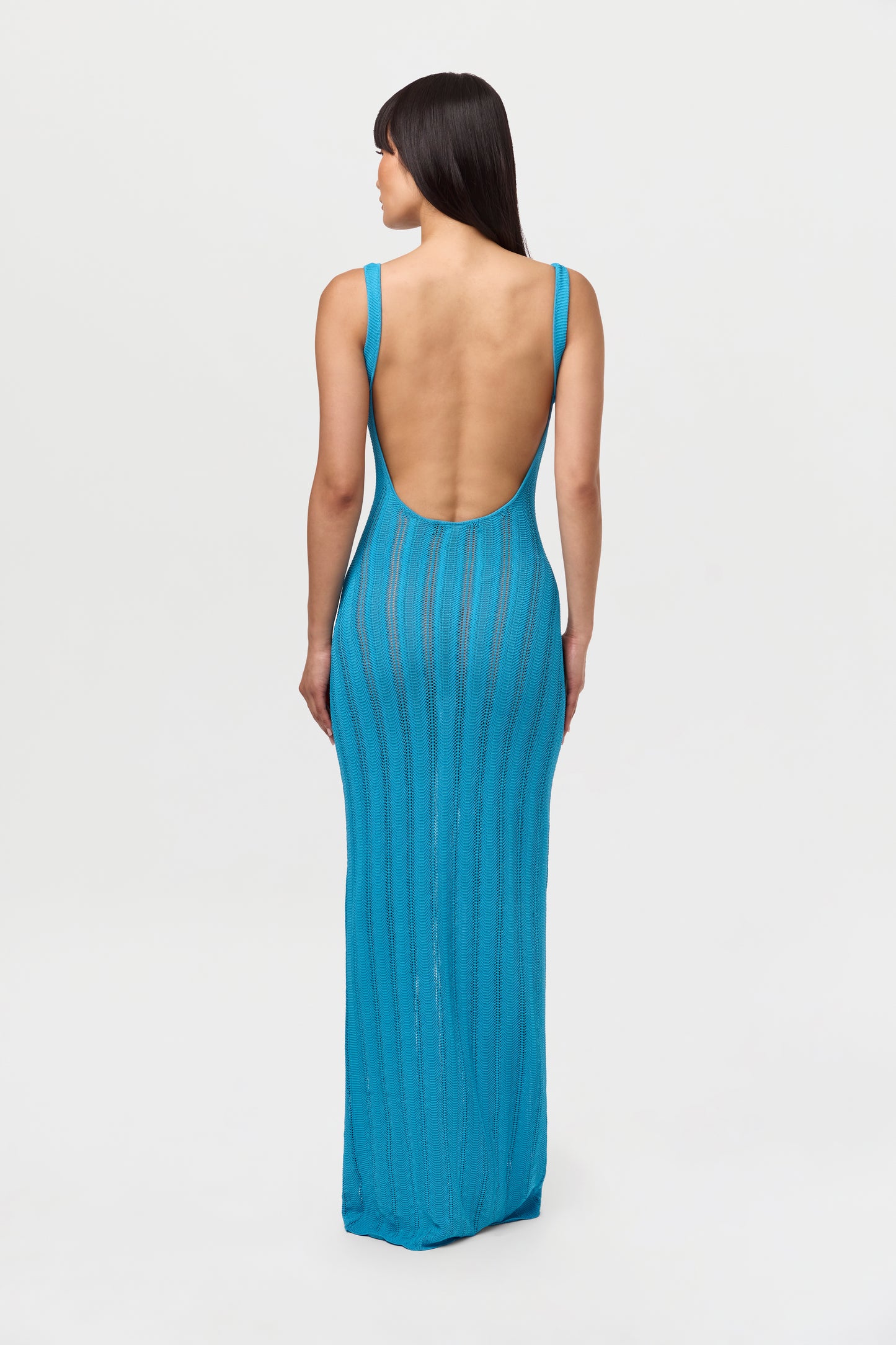 Knit Open Back Maxi Dress