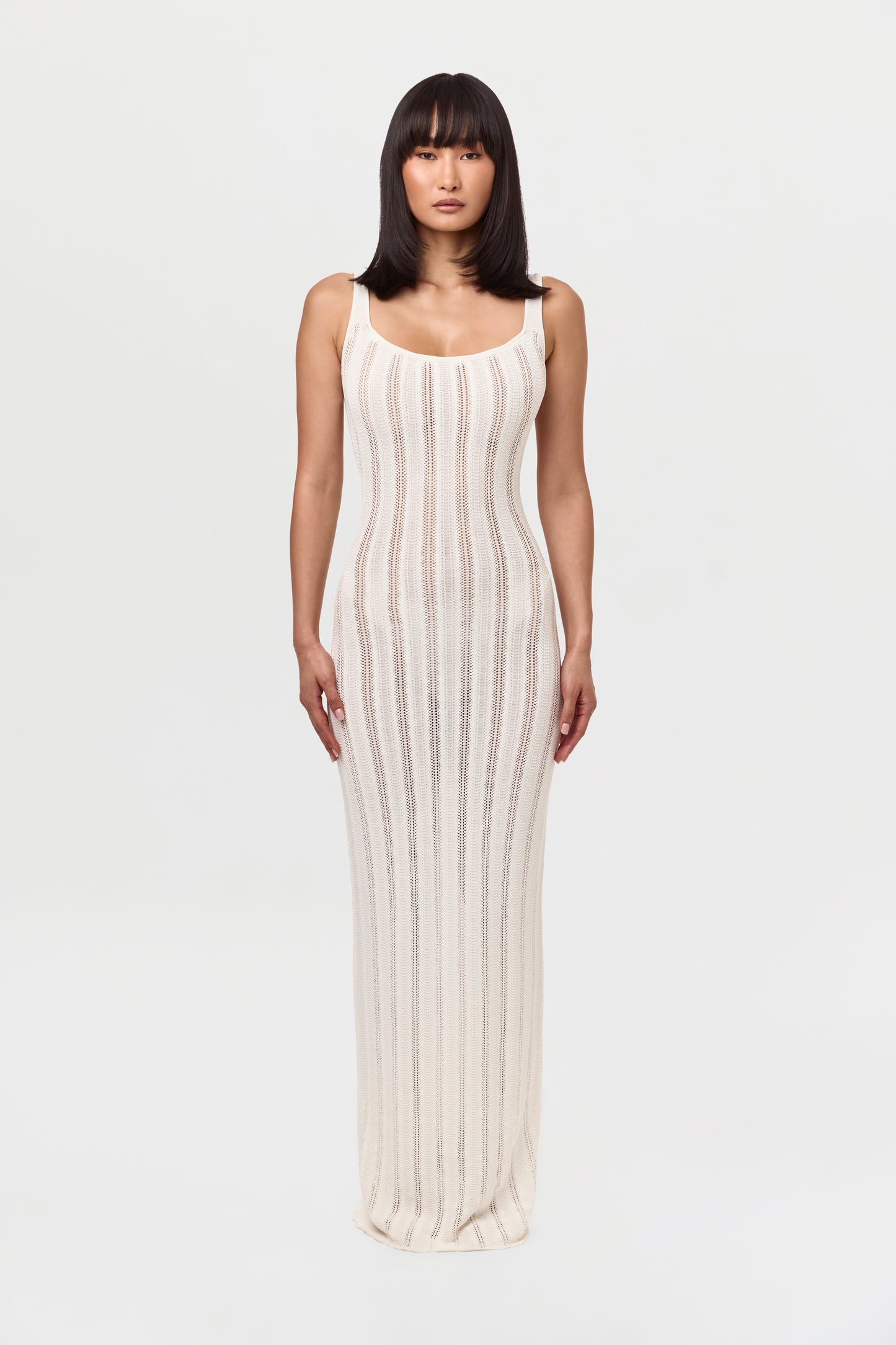 Knit Open Back Maxi Dress
