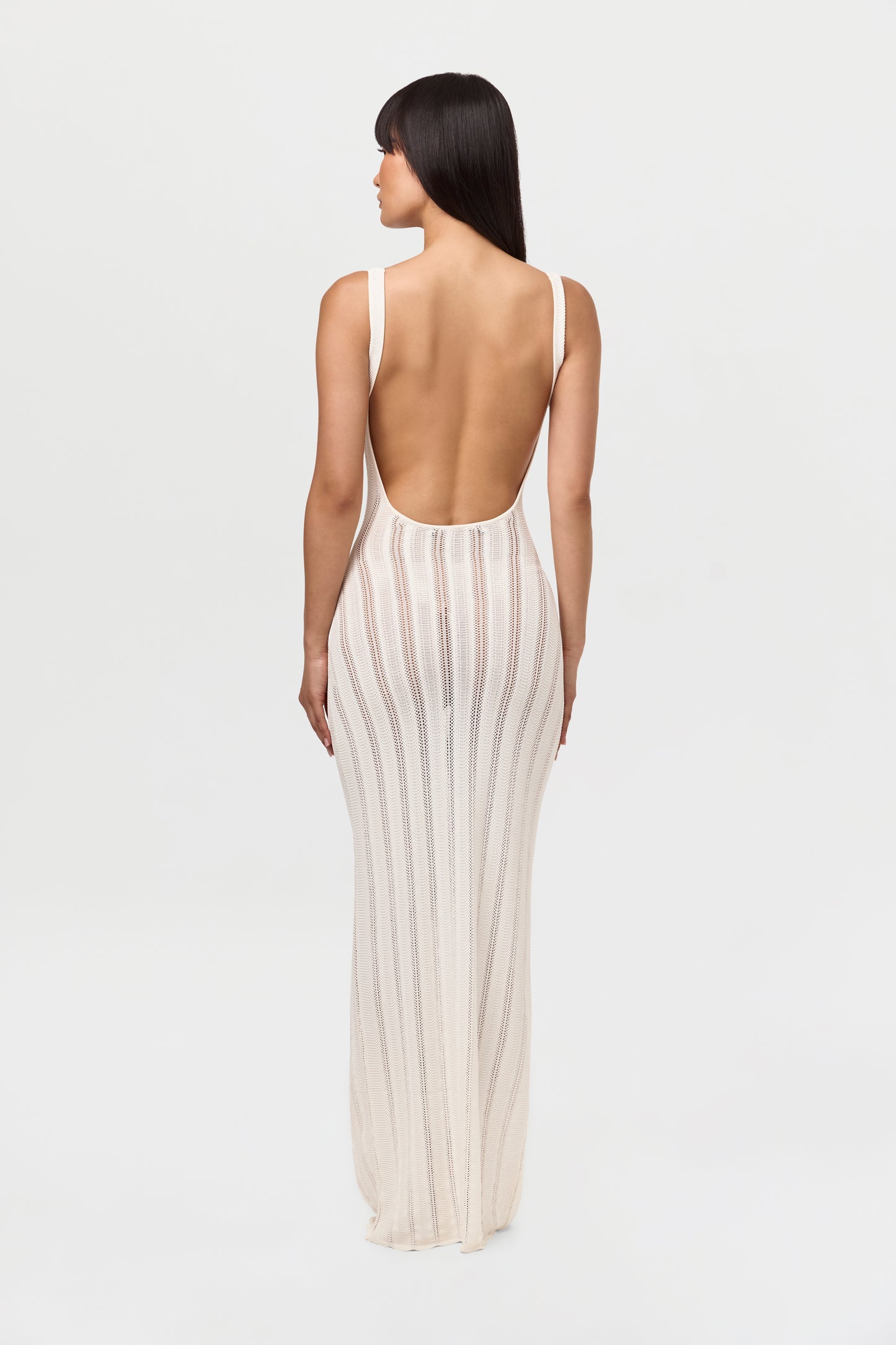 Knit Open Back Maxi Dress