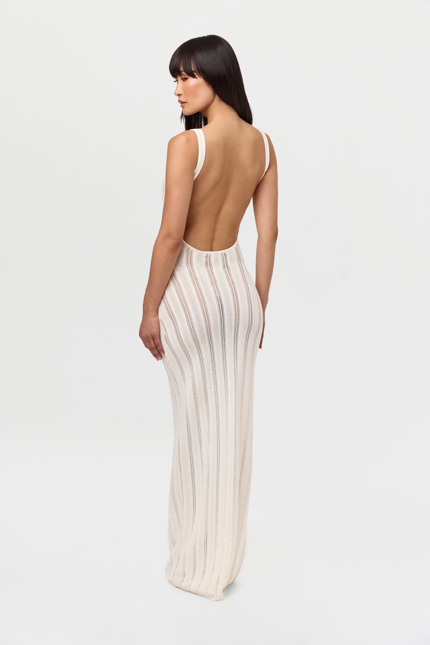 Knit Open Back Maxi Dress