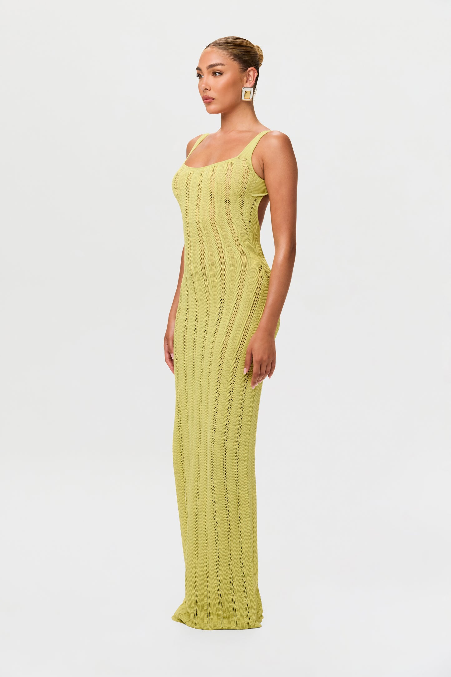 Knit Open Back Maxi Dress