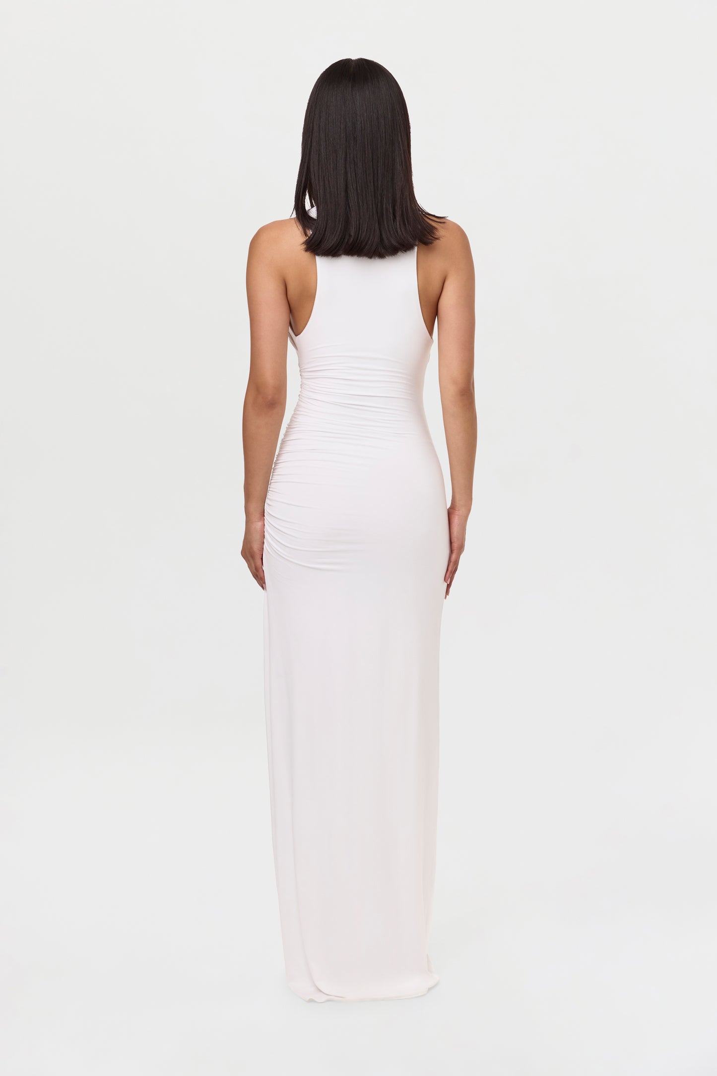 Smooth Sleeveless Overlay Maxi Dress