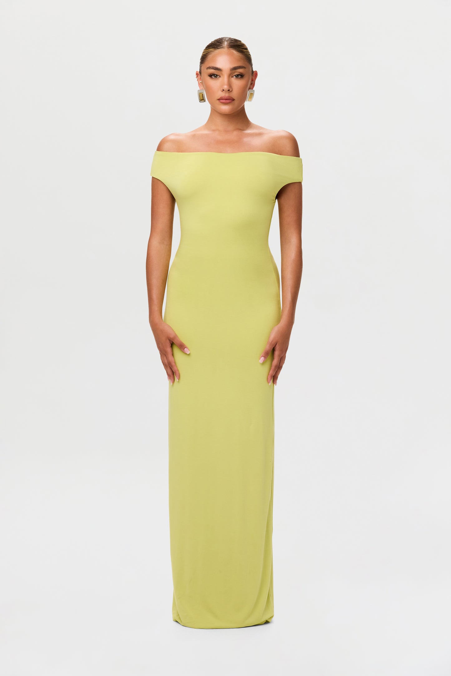 Smooth Off-Shoulder Maxi Dress