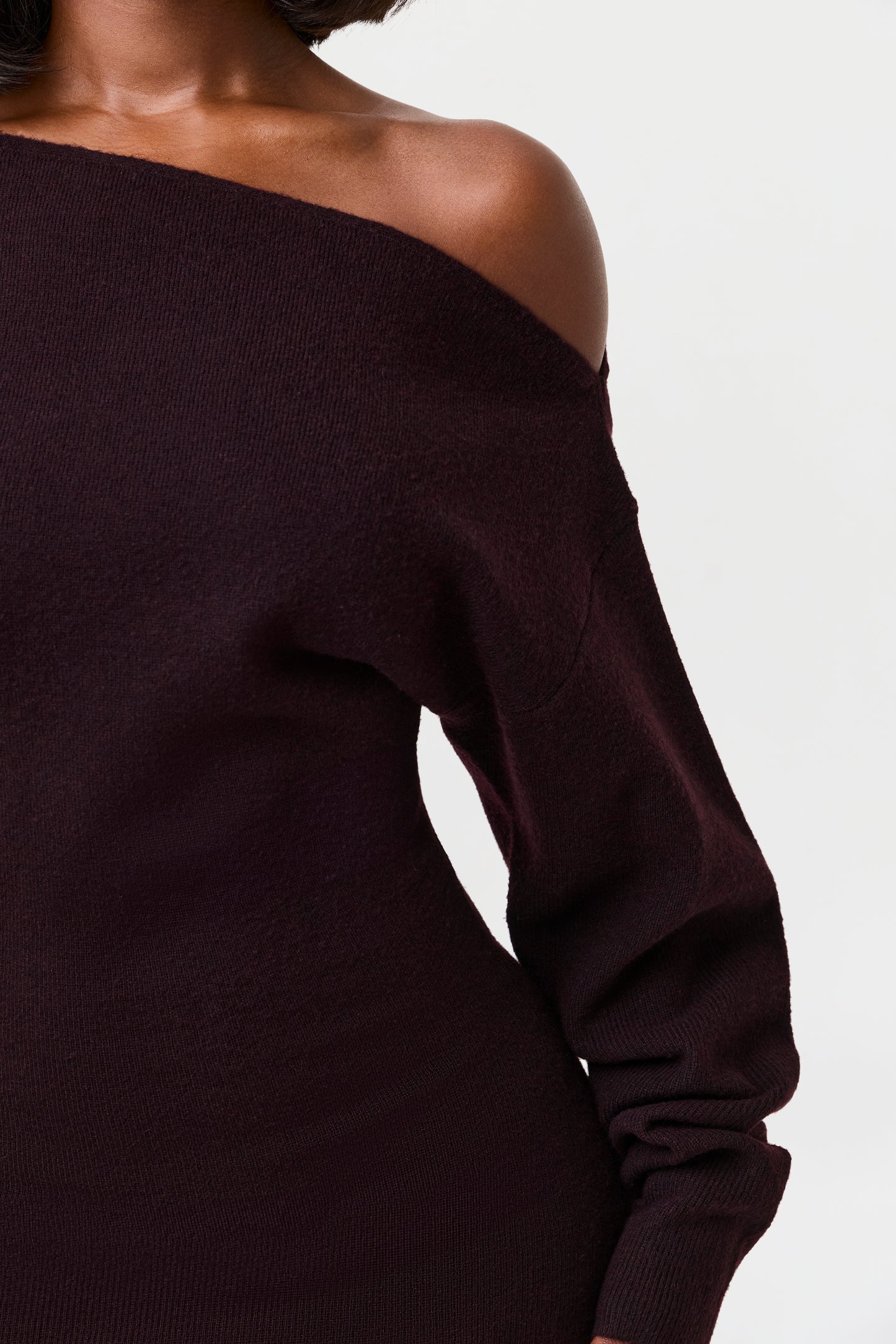 Knit Off-Shoulder Mini Dress