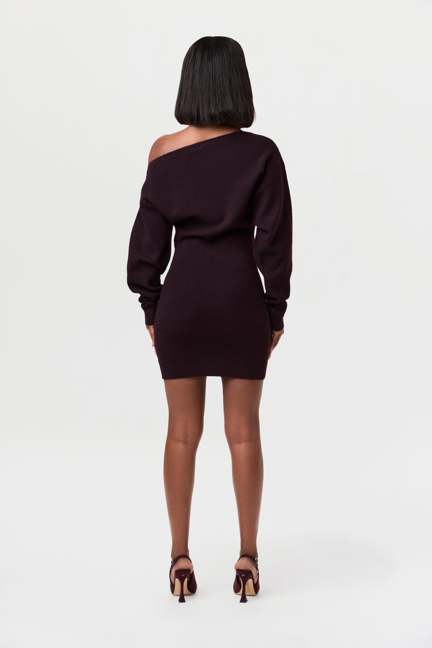 Knit Off-Shoulder Mini Dress