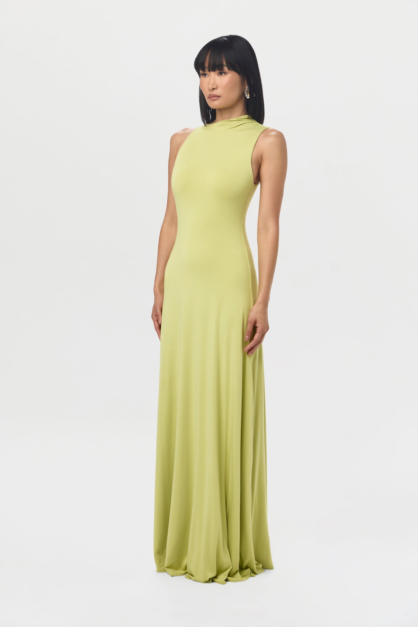 Smooth Sleeveless A-Line Maxi Dress