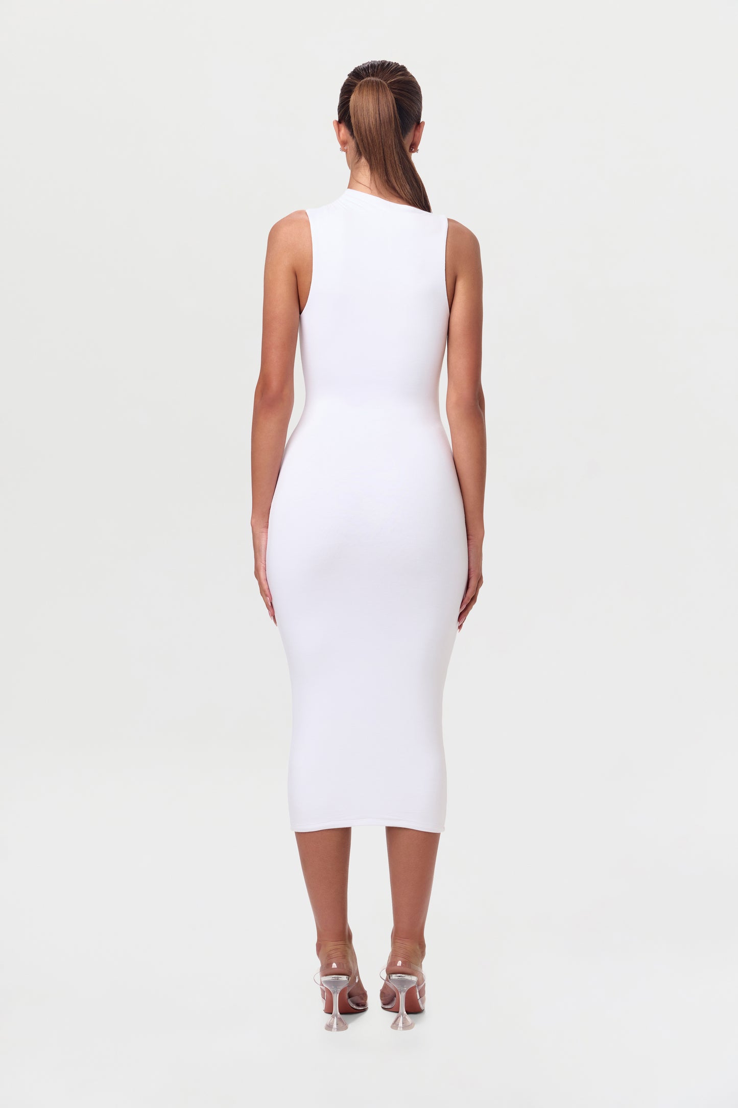Smooth Sleeveless Midi Dress