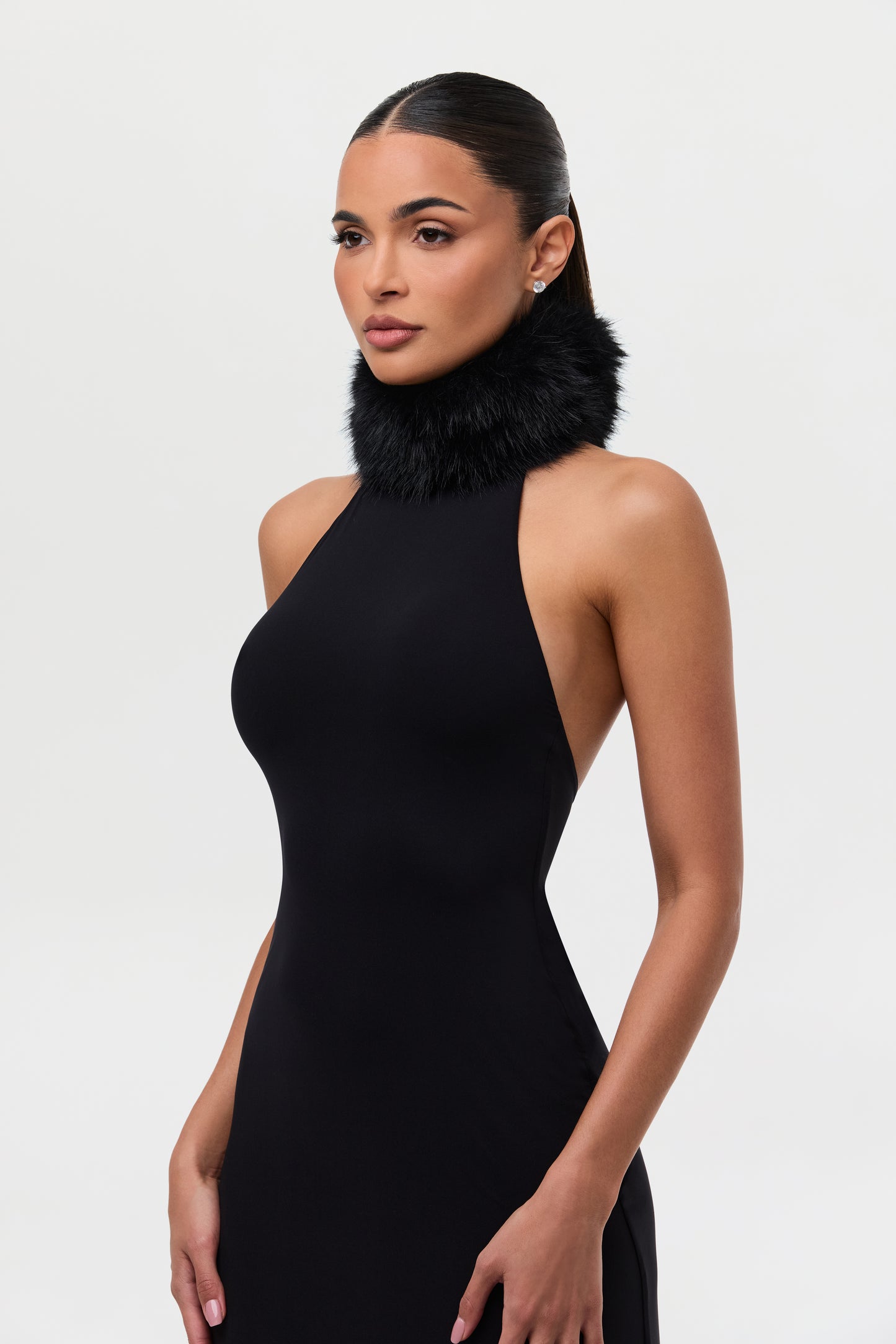 Naked Faux Fur Maxi Dress