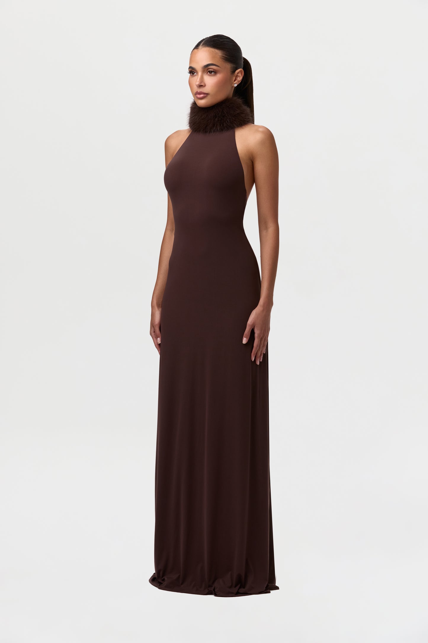 Naked Faux Fur Maxi Dress