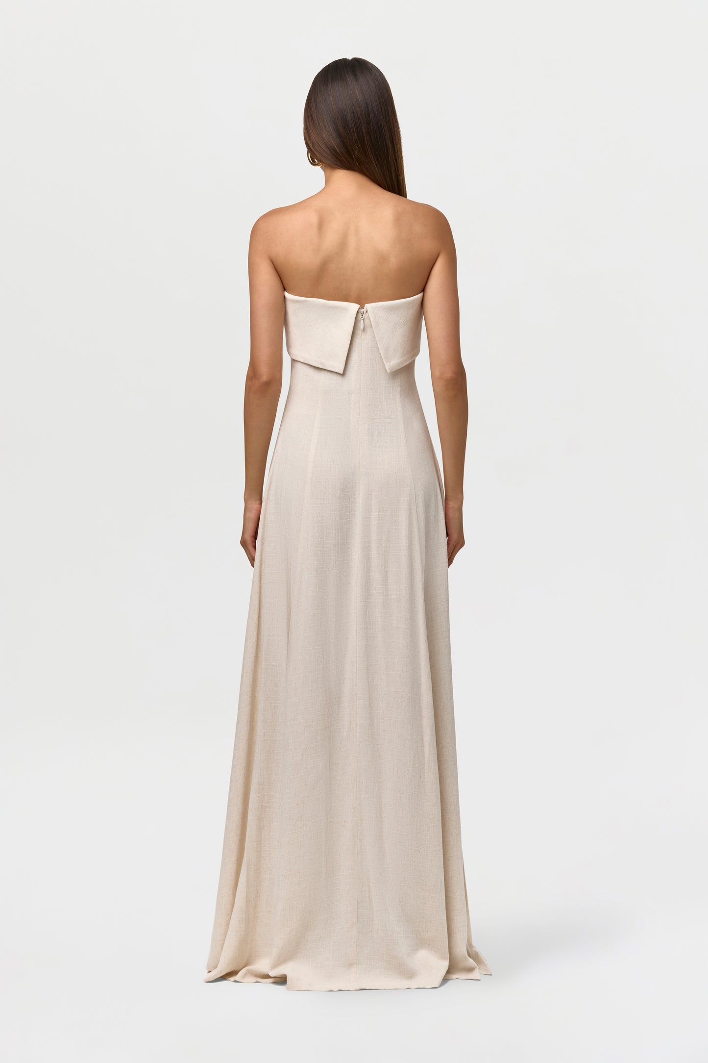 Linen Tube Maxi Dress